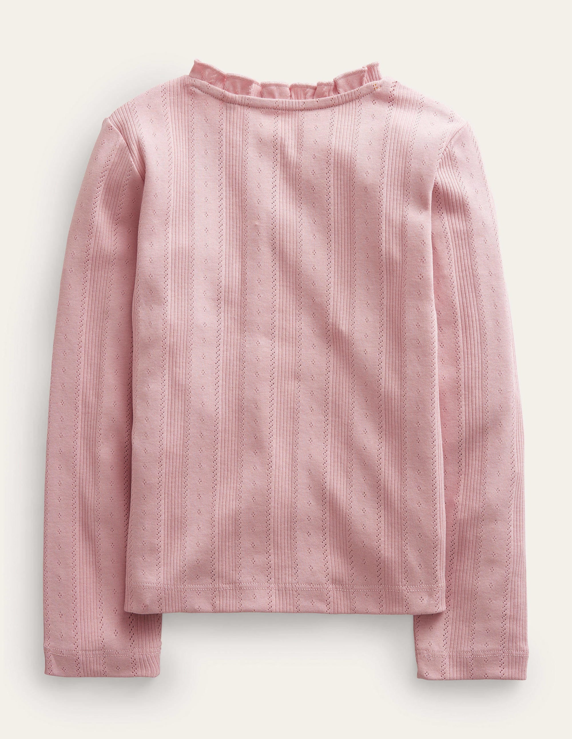 Pointelle-Strickjacke-Vintage Rosa - Image 2