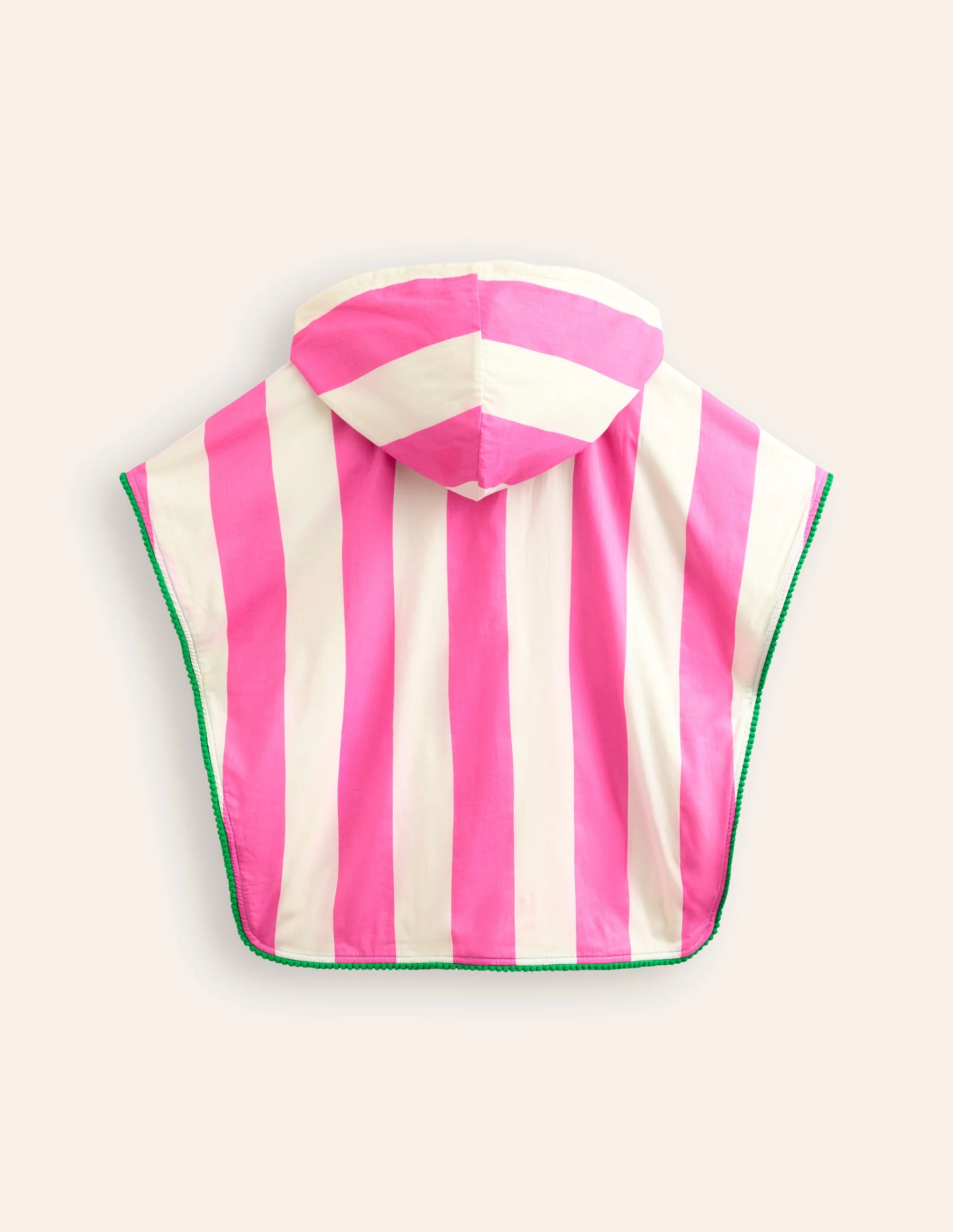 Poncho-Hoodie aus Frottee-Erdbeershake/ Naturweiß - Image 2