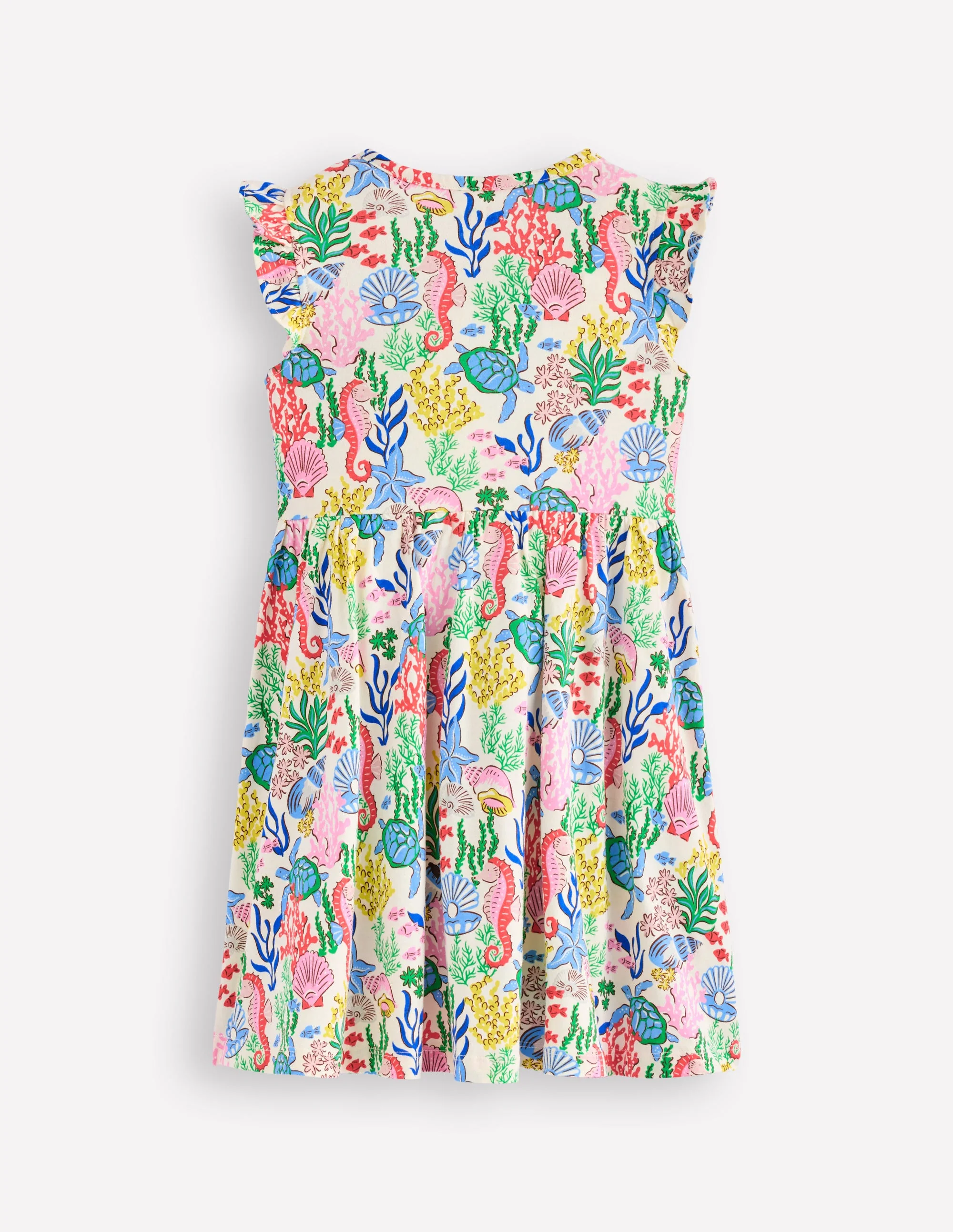 Posie Kleid mit Rüschenärmeln-Bunt Korallenbucht - Image 2