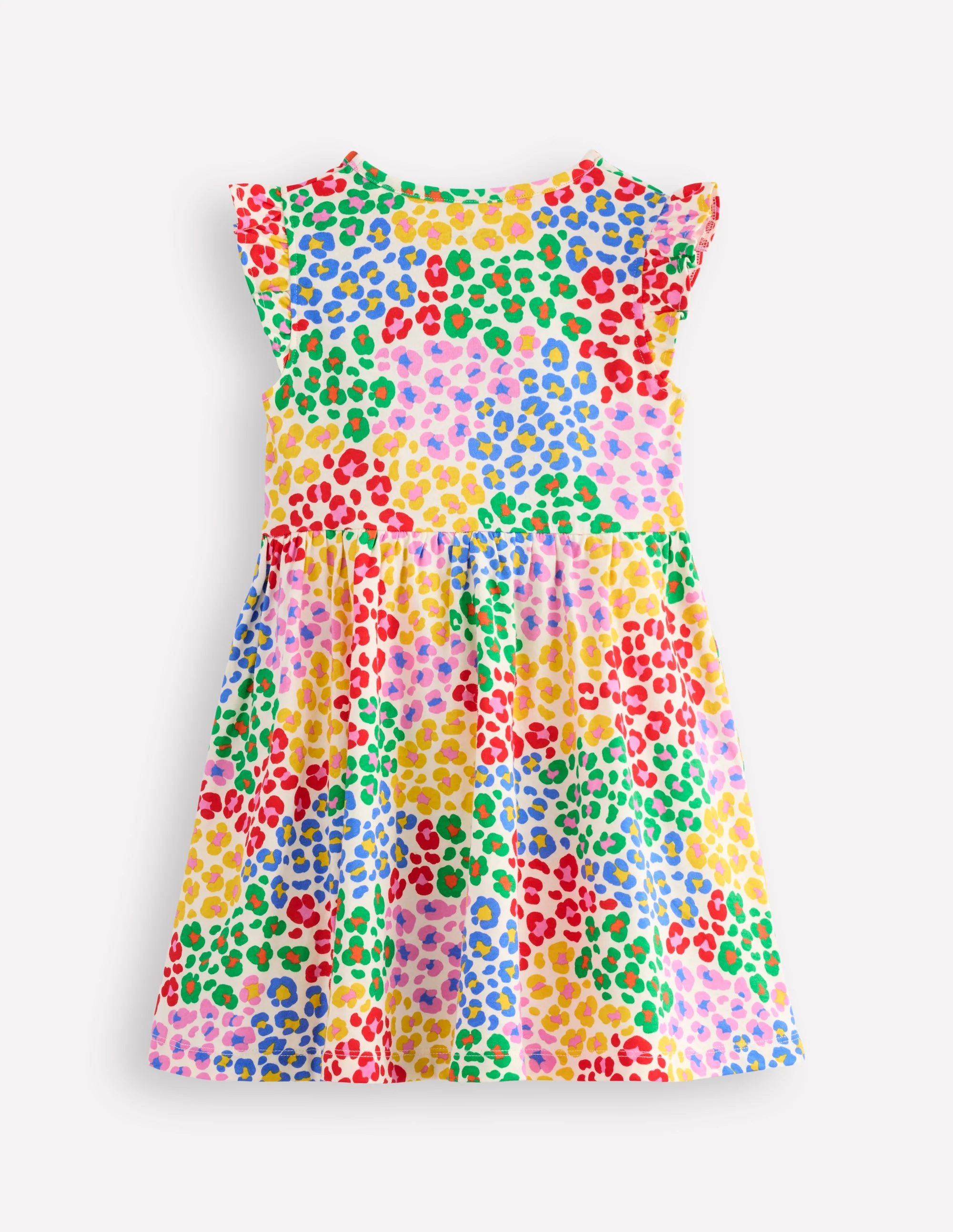 Posie Kleid mit Rüschenärmeln-Bunt, Regenbogenfarbenes Leopardenmuster - Image 2