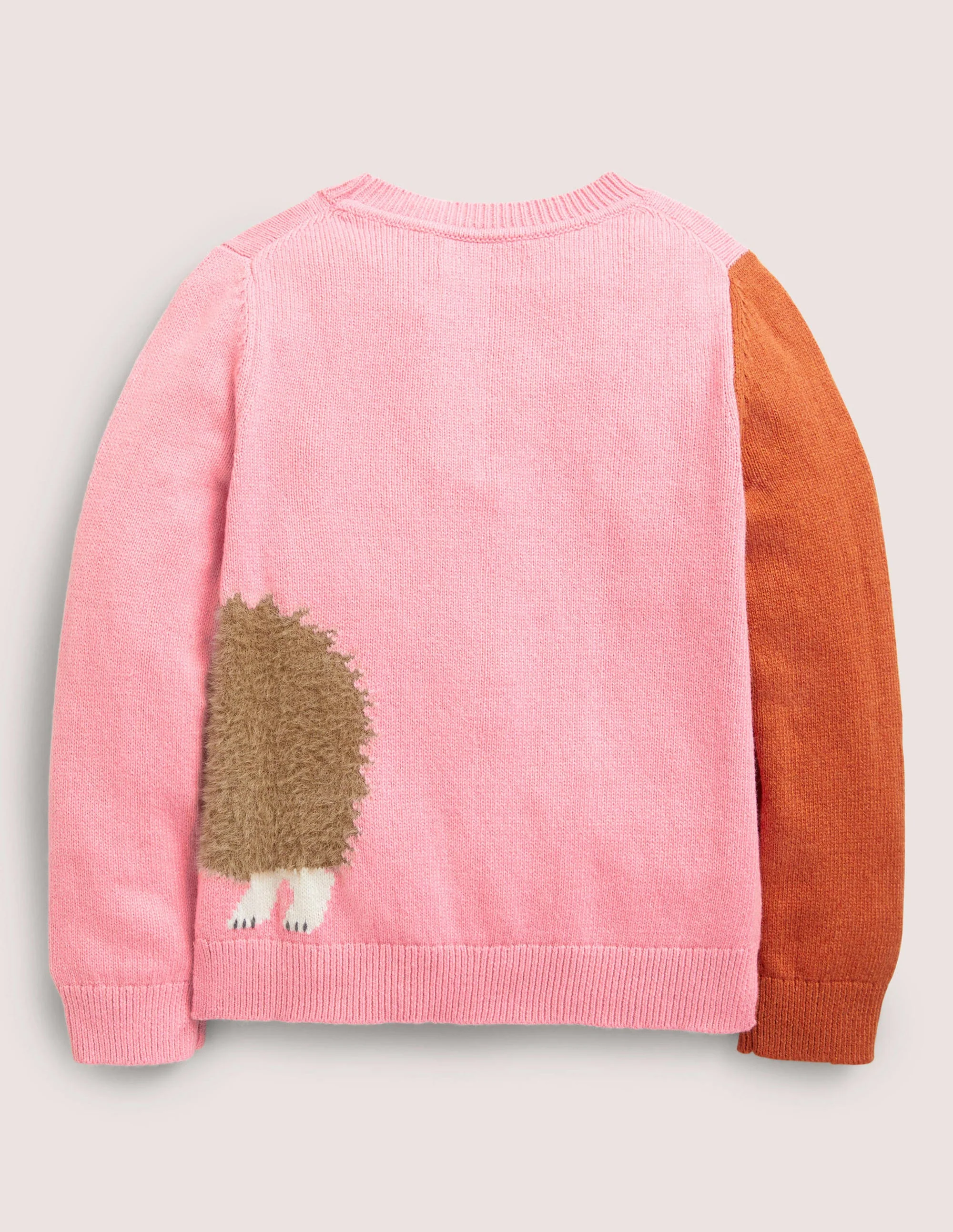 Pullover mit Tiermuster am Arm-Kirschblütenrosa, Fuchs - Image 2