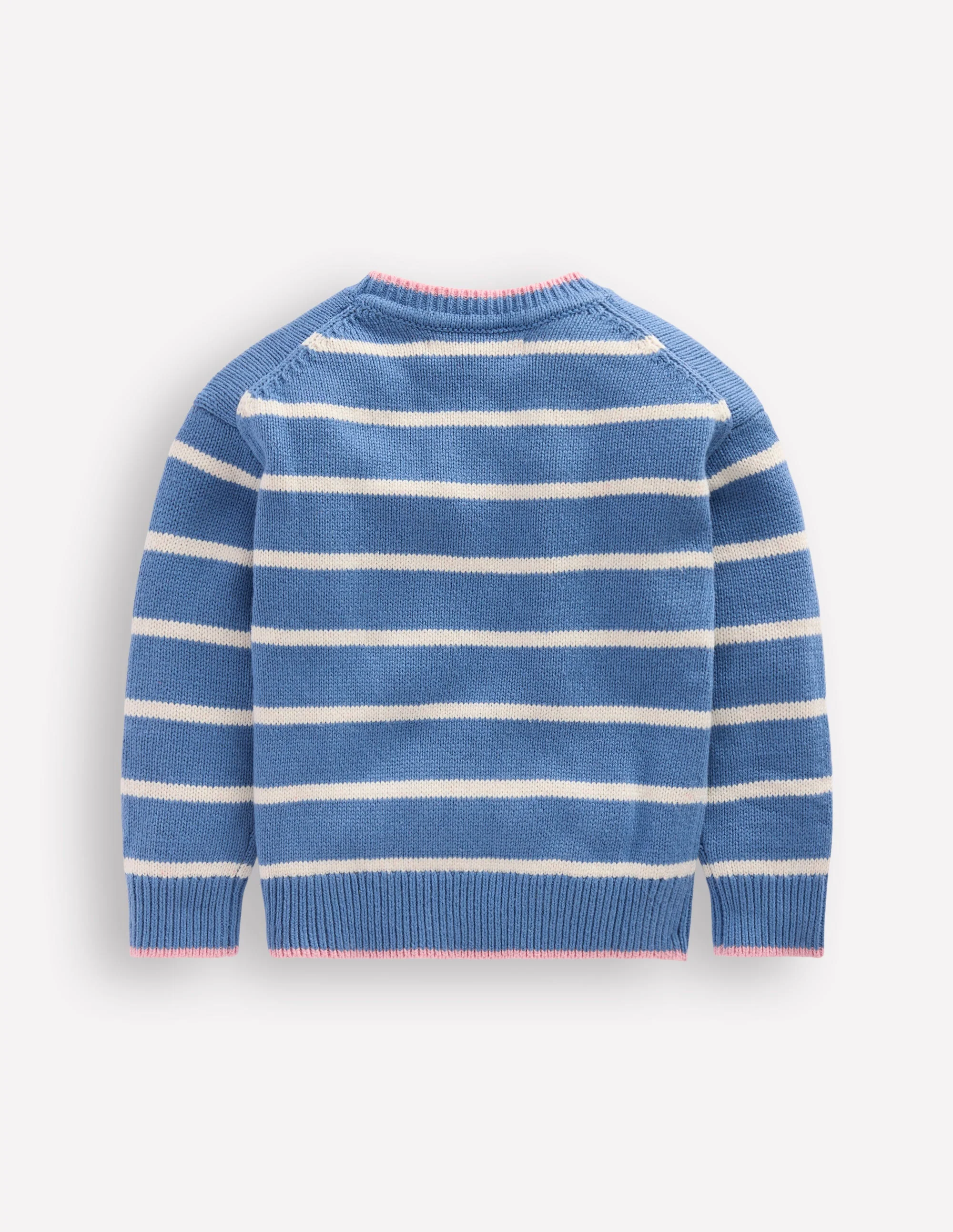 Pullover mit überschnittener Schulter-Silbersee Blau/Beige Meliert - Image 4