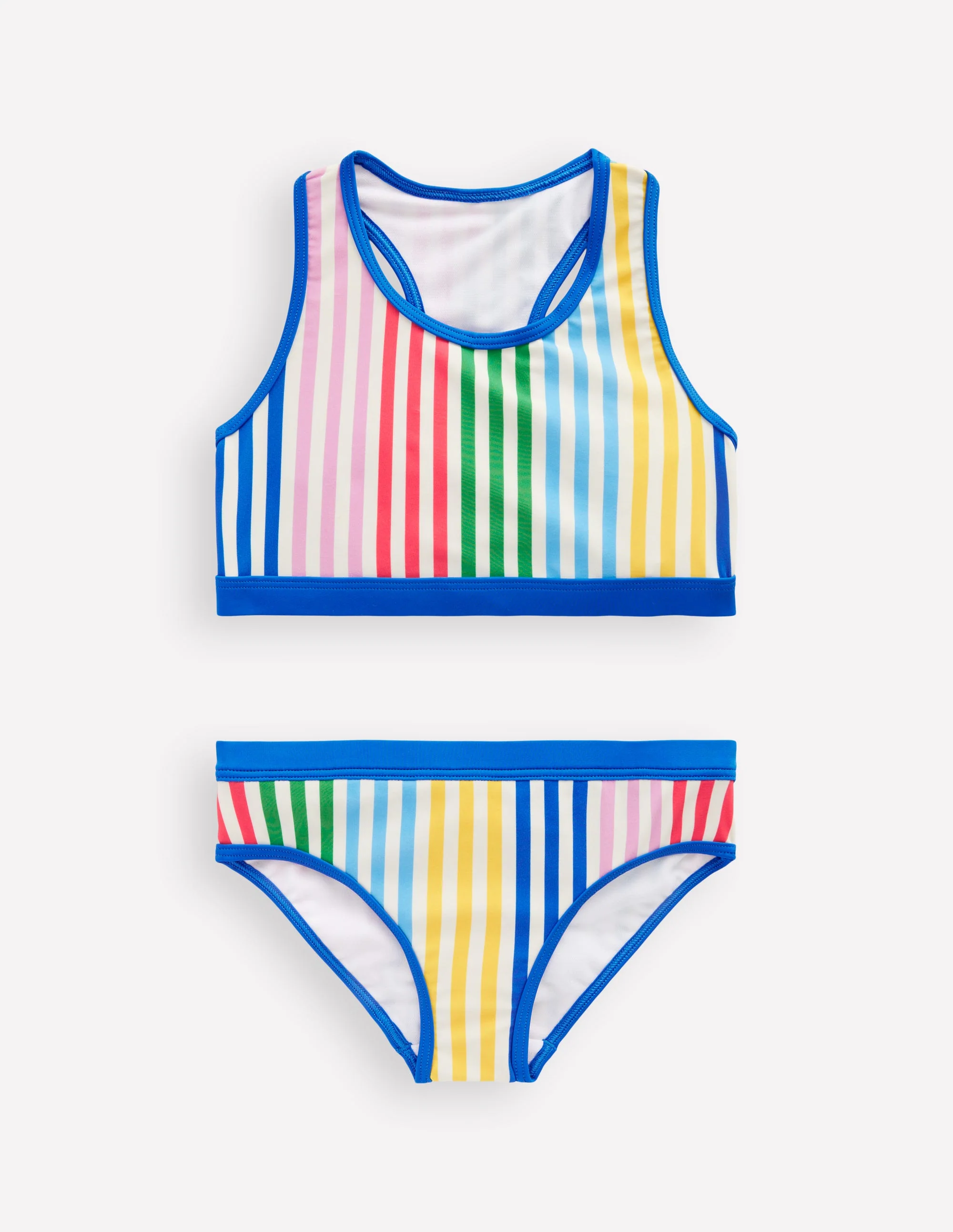 Racerback-Bikini-Mustermix, Gestreift