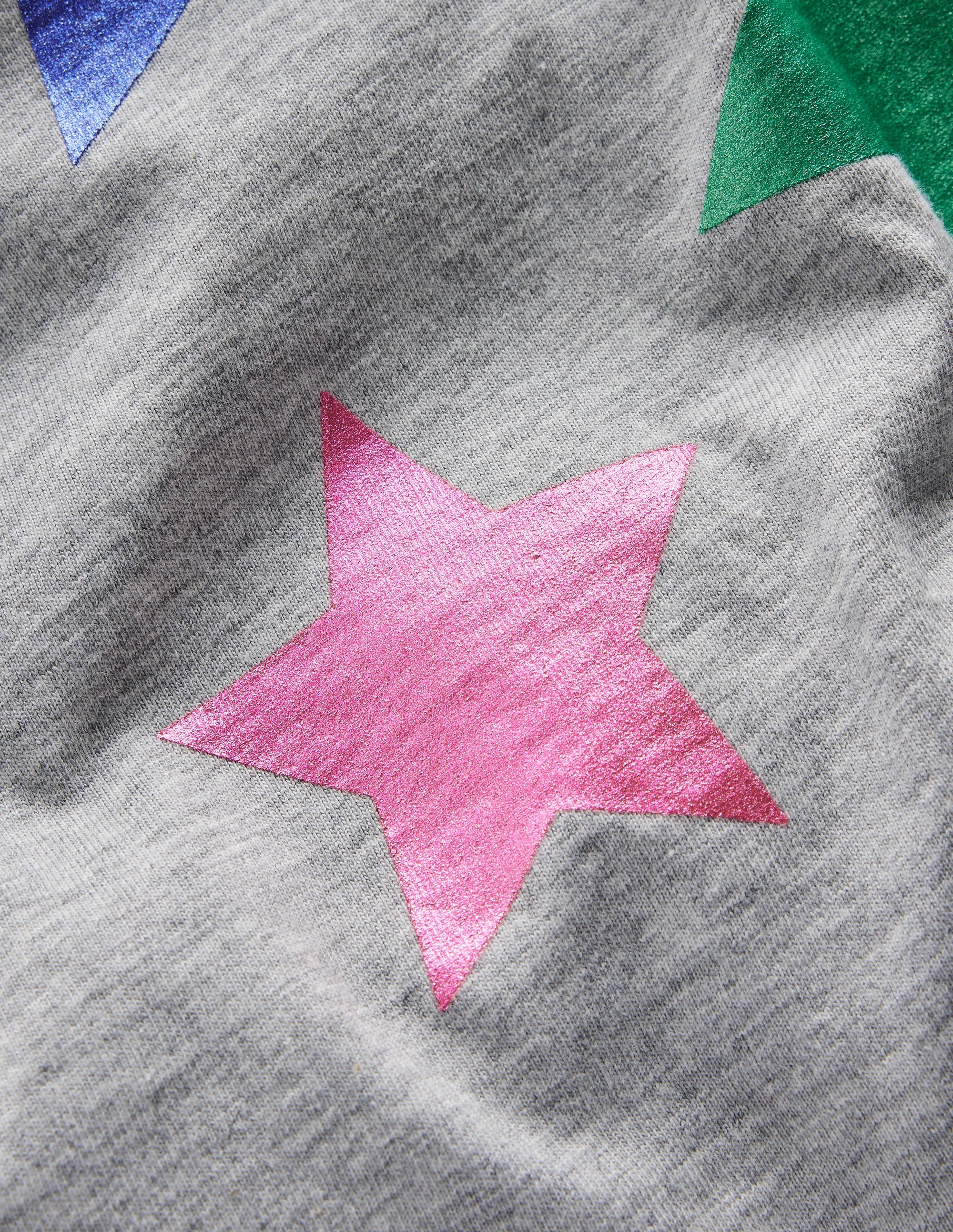 Raglan-T-Shirt mit Blockfarben-Schuluniform-Marineblau/Grau Meliert Sterne - Image 3