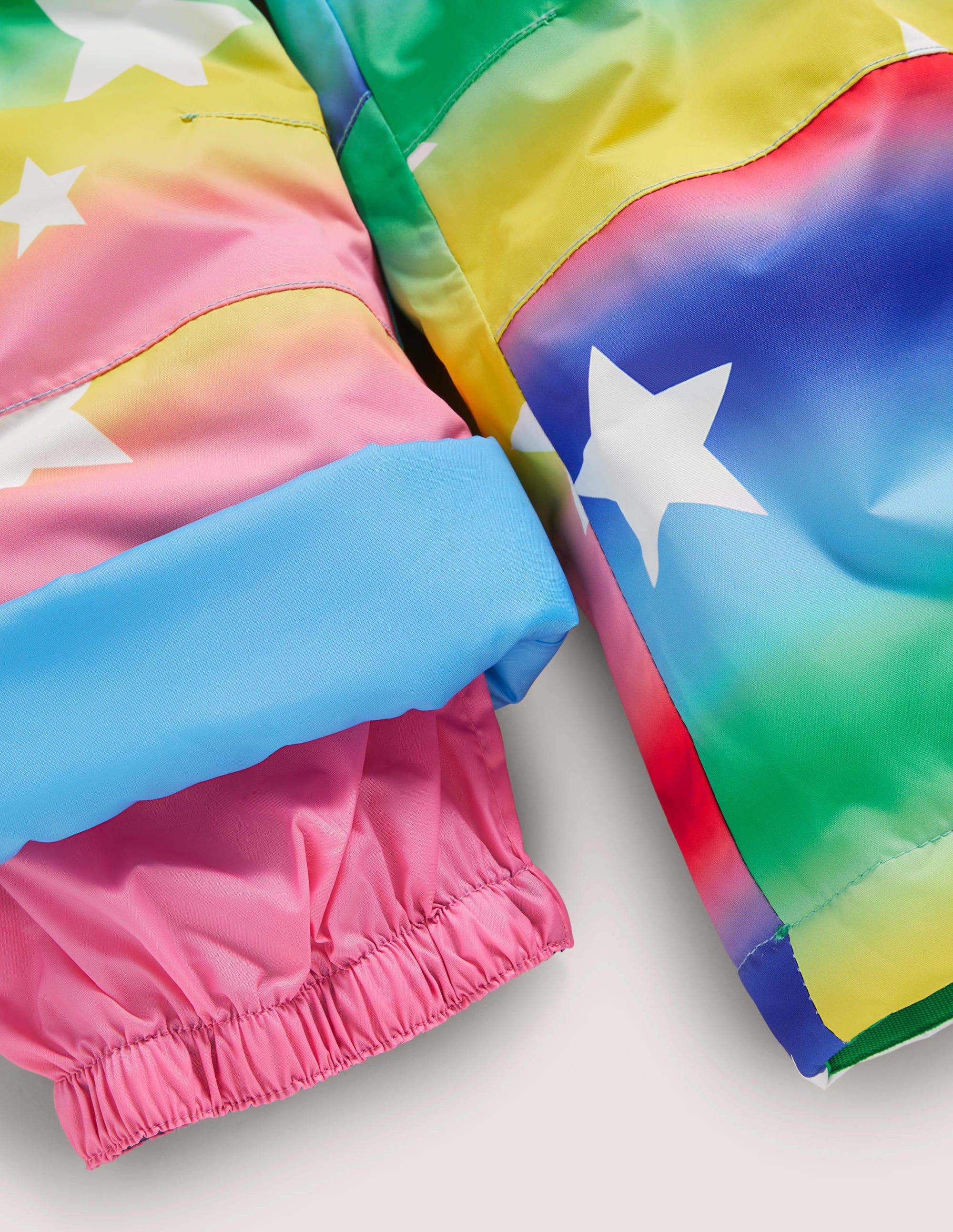 Rainbow Star Waterproof Dungaree Trousers-Regenbogen/Sterne, Schimmernd - Image 3