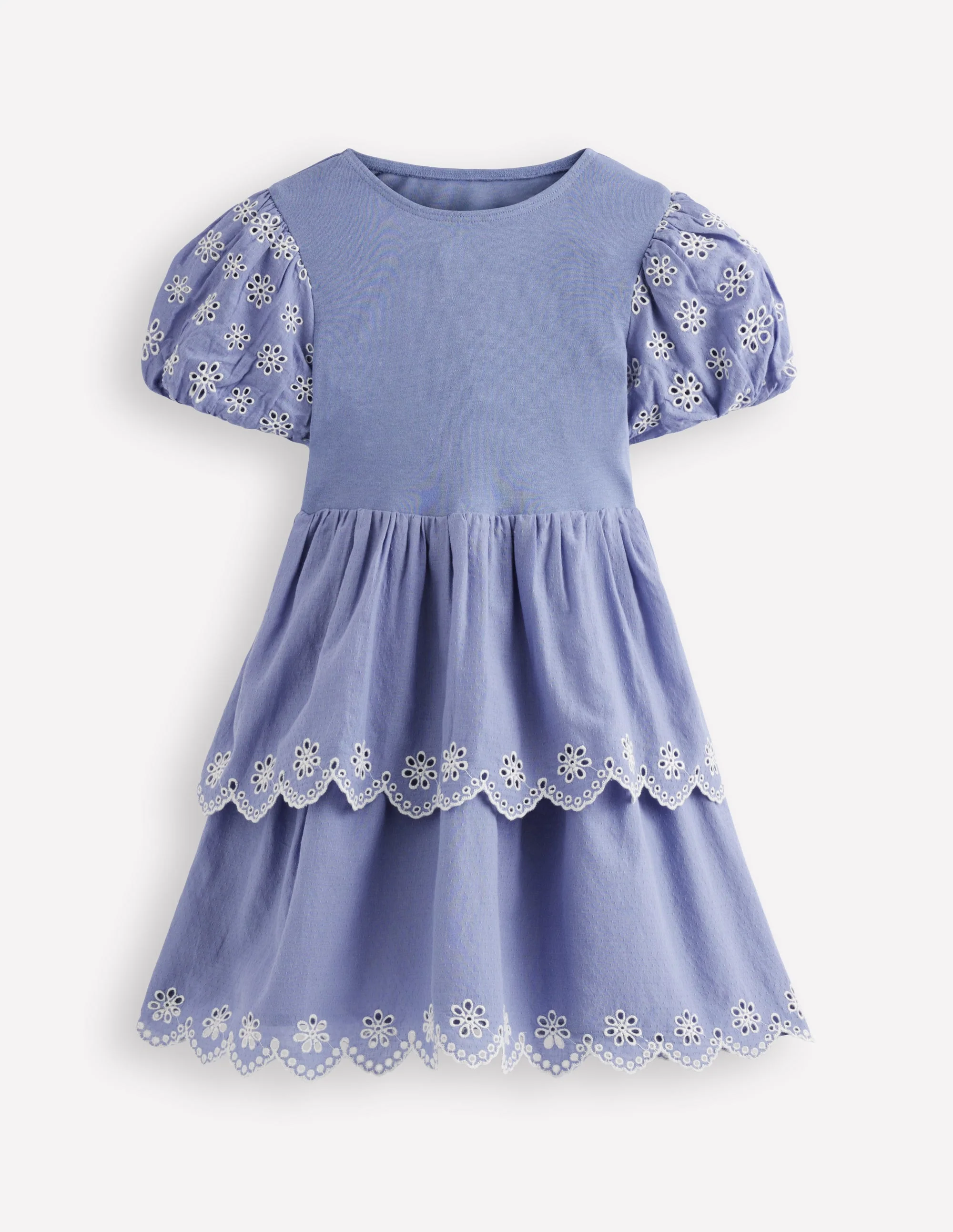 Rara Jerseykleid mit Lochstickerei-Dämmerungsblau - Image 3