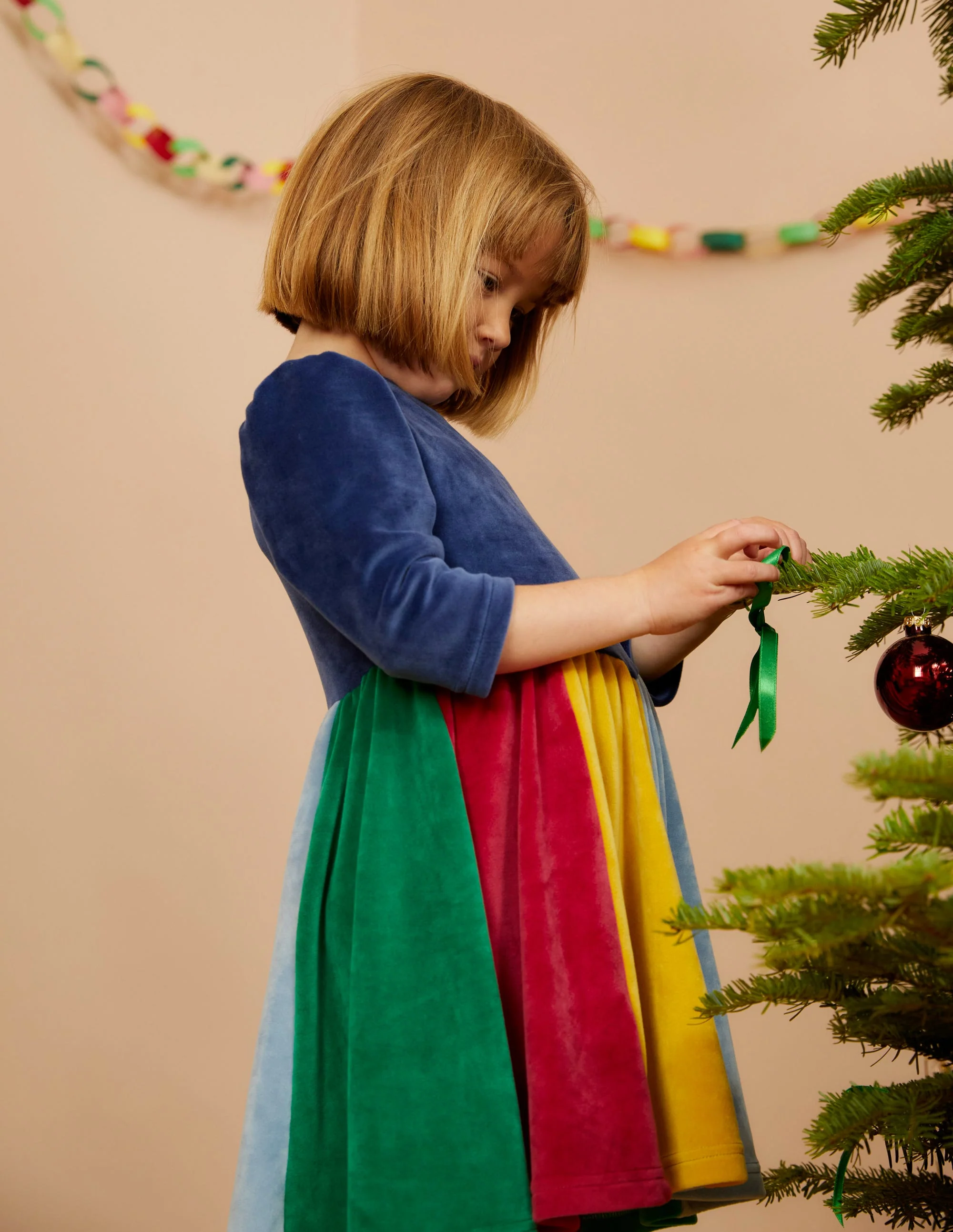 Regenbogen-Kleid aus Samt-Bunt, Regenbogenfarben - Image 4