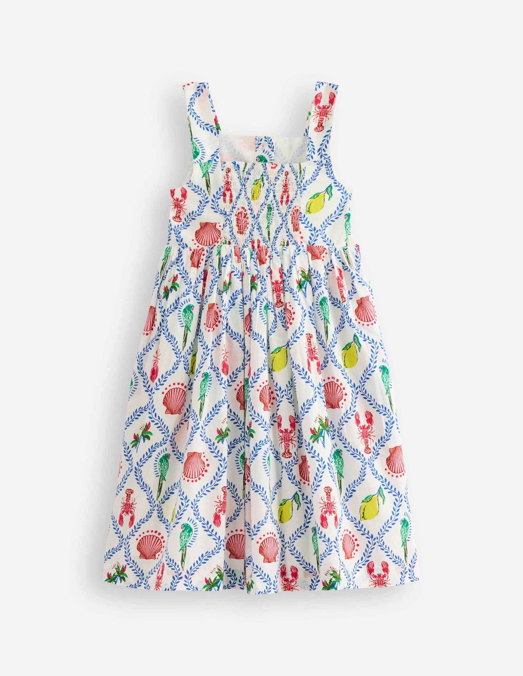 Remy Kleid mit durchgehender Knopfleiste-Bunt Ferien Kachel - Image 5