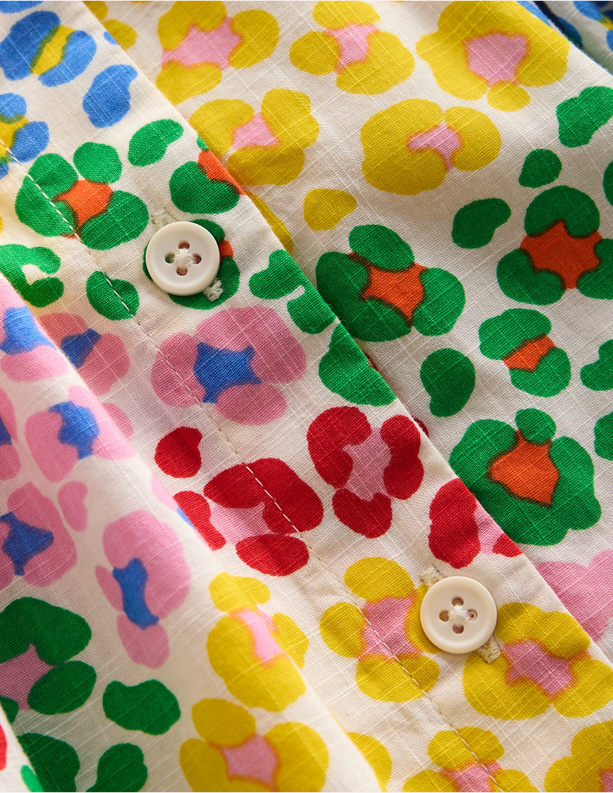 Remy Kleid mit durchgehender Knopfleiste-Bunt, Regenbogenfarbenes Leopardenmuster - Image 3