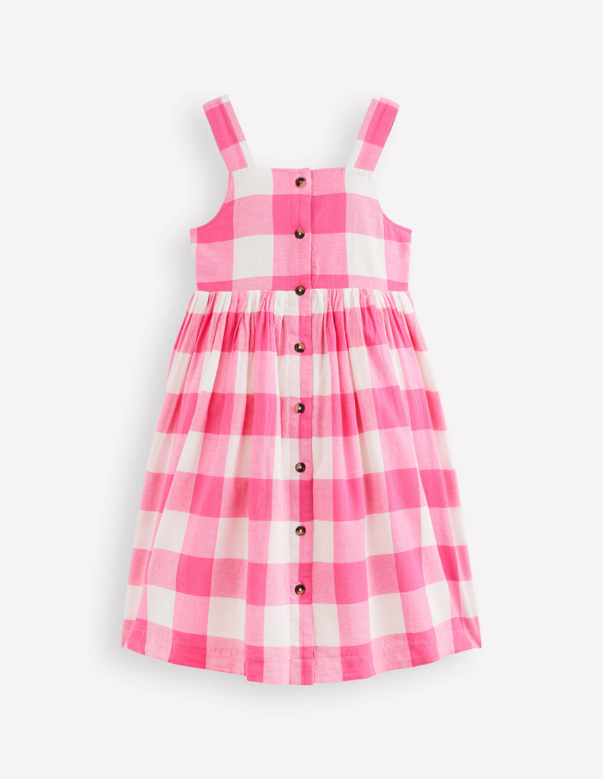 Remy Kleid mit durchgehender Knopfleiste-Kräftiges Rosa Vichykaro - Image 3