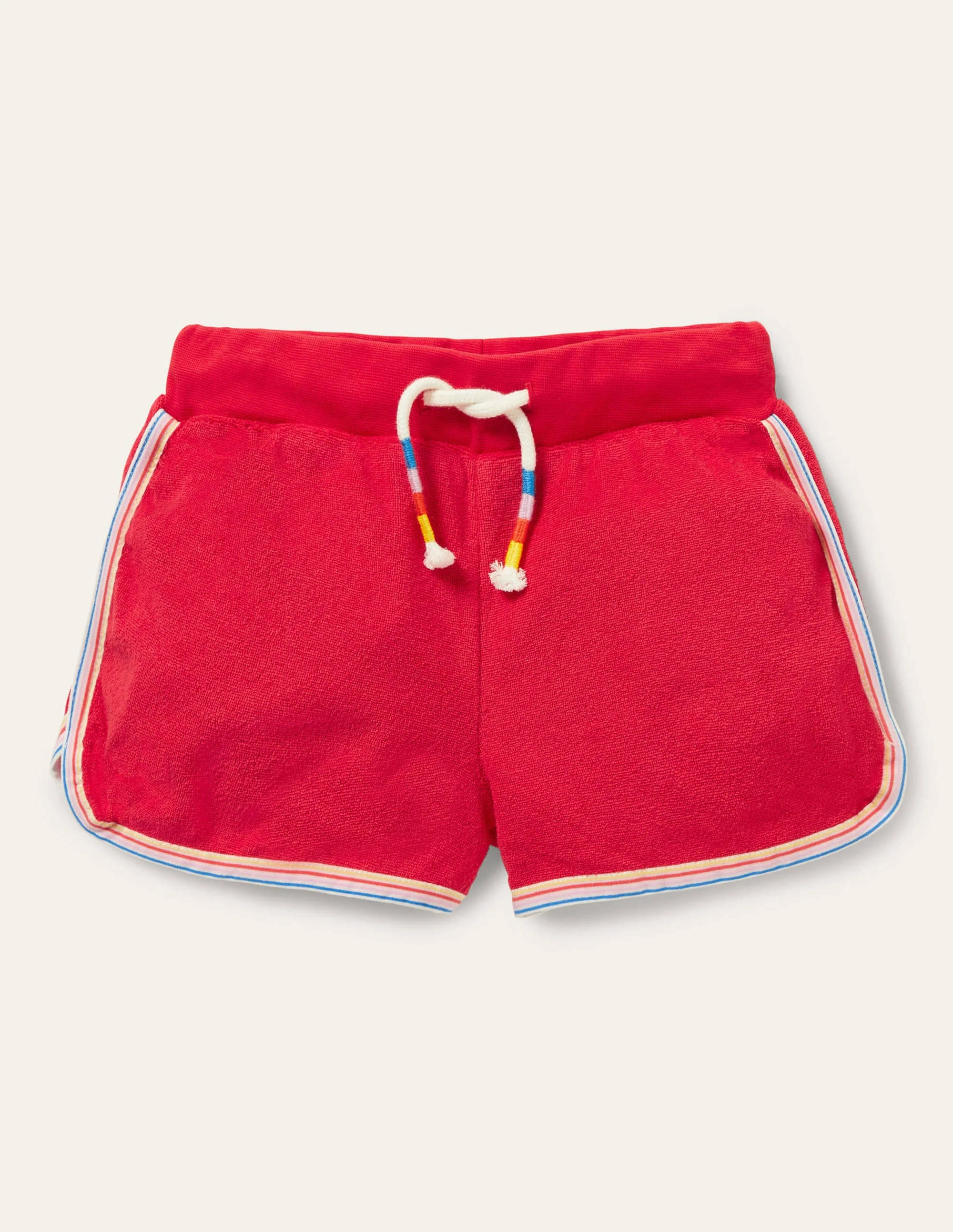 Retro-Frottee-Shorts-Feuerrot