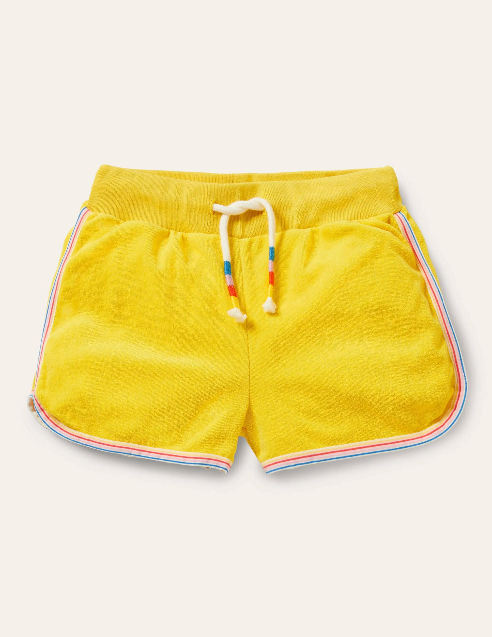 Retro-Frottee-Shorts-Narzissengelb