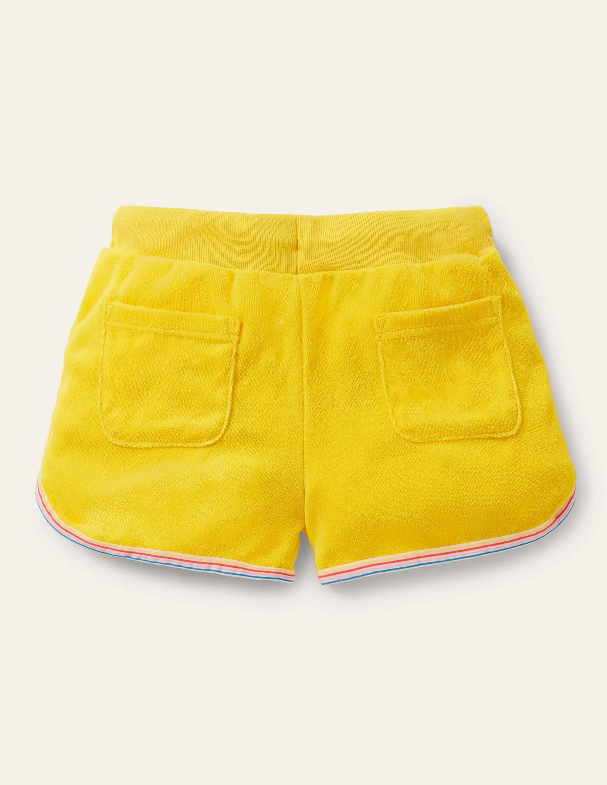 Retro-Frottee-Shorts-Narzissengelb - Image 2