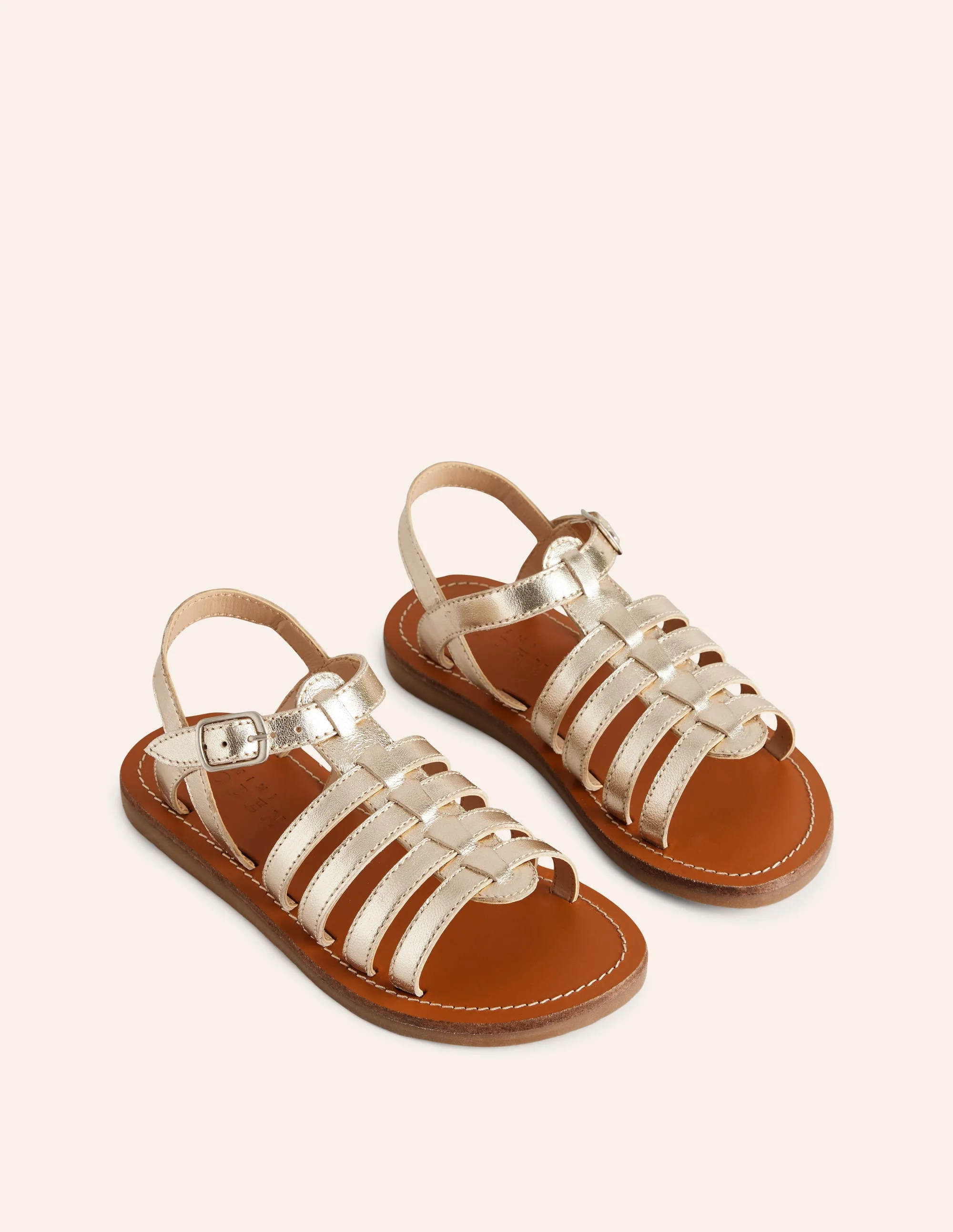 Riemchensandalen in Metallic-Optik-Antikes Messing - Image 2