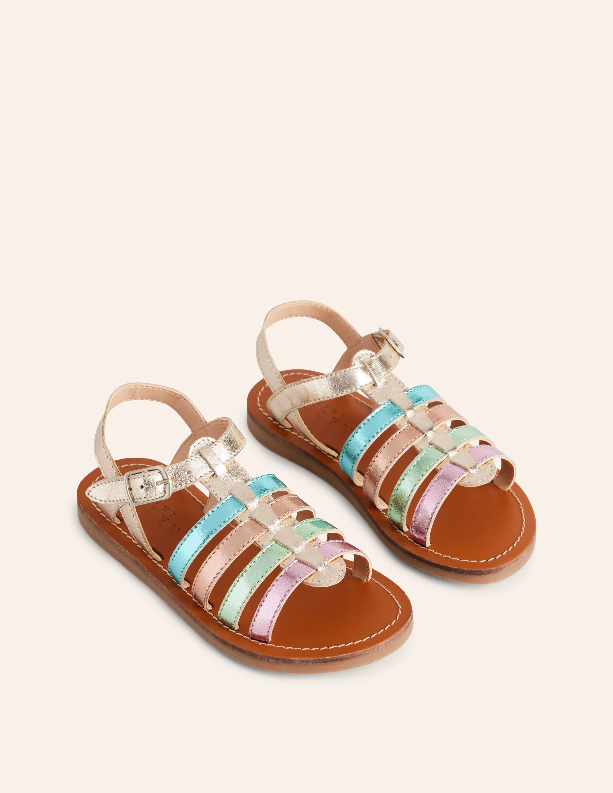 Riemchensandalen in Metallic-Optik-Bunt Ombré Metallic - Image 2