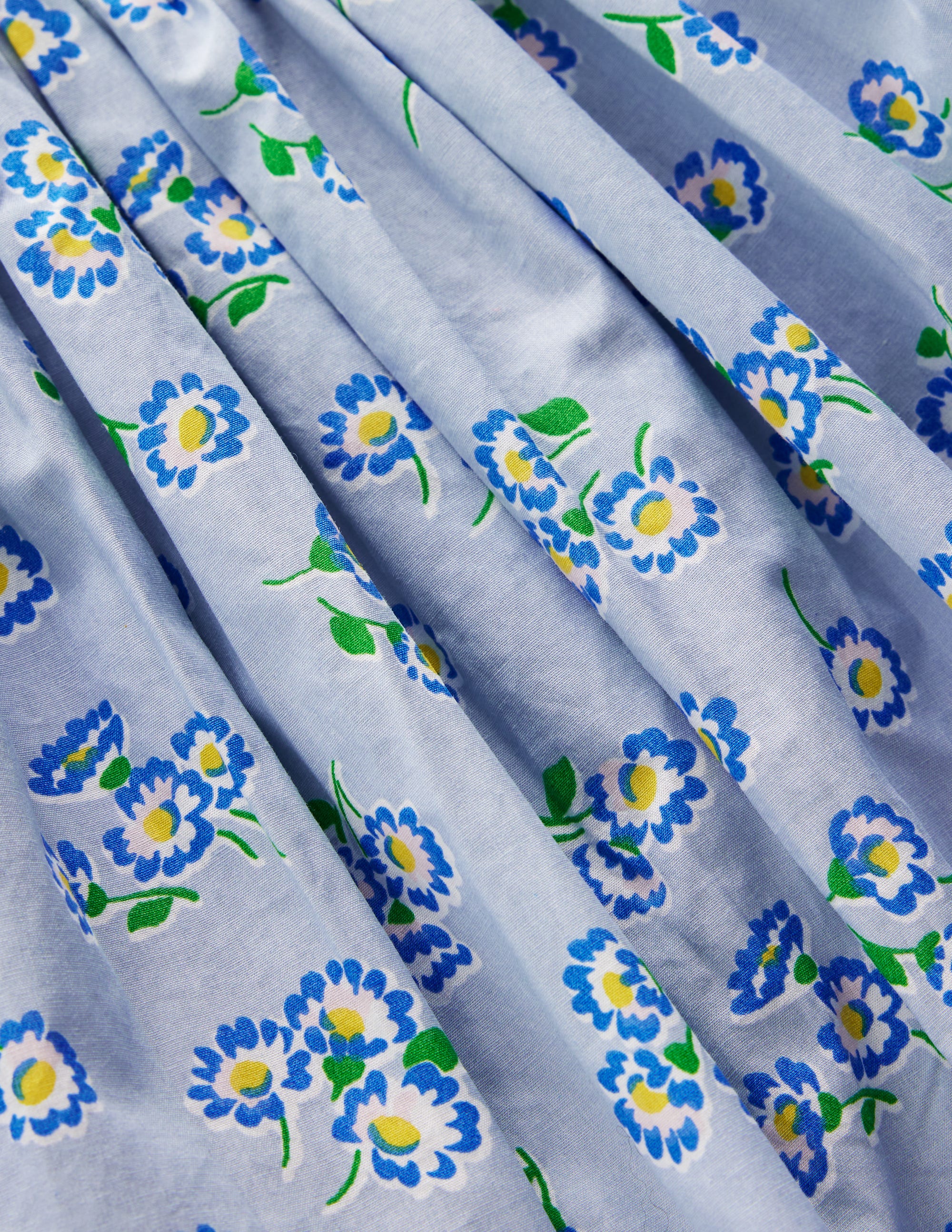 Rippstrick-Kleid mit Ballonsaum-Nebelblau Gänseblümchen - Image 6