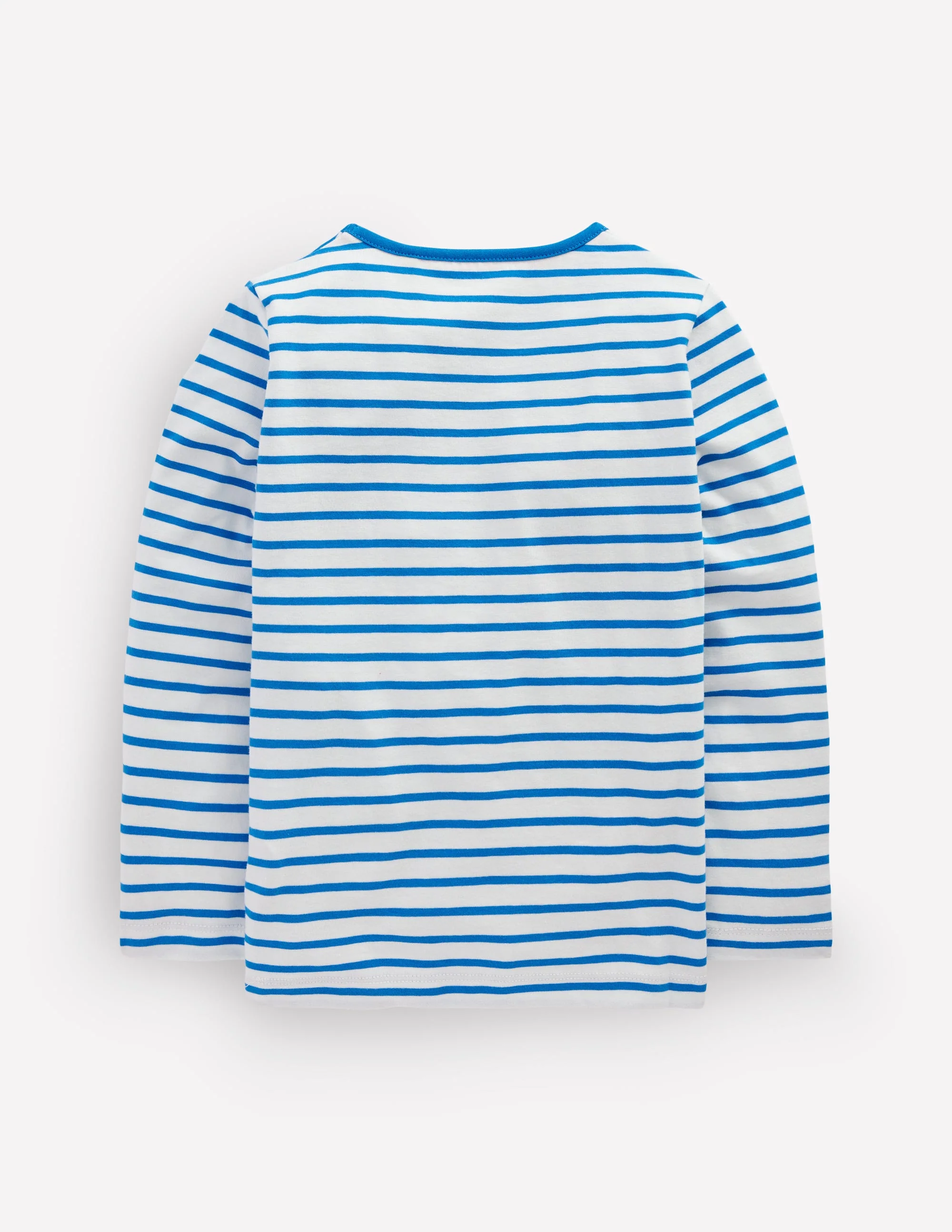 Riso Langarmshirt-Sanftes Naturweiß/Eisvogelblau - Image 2