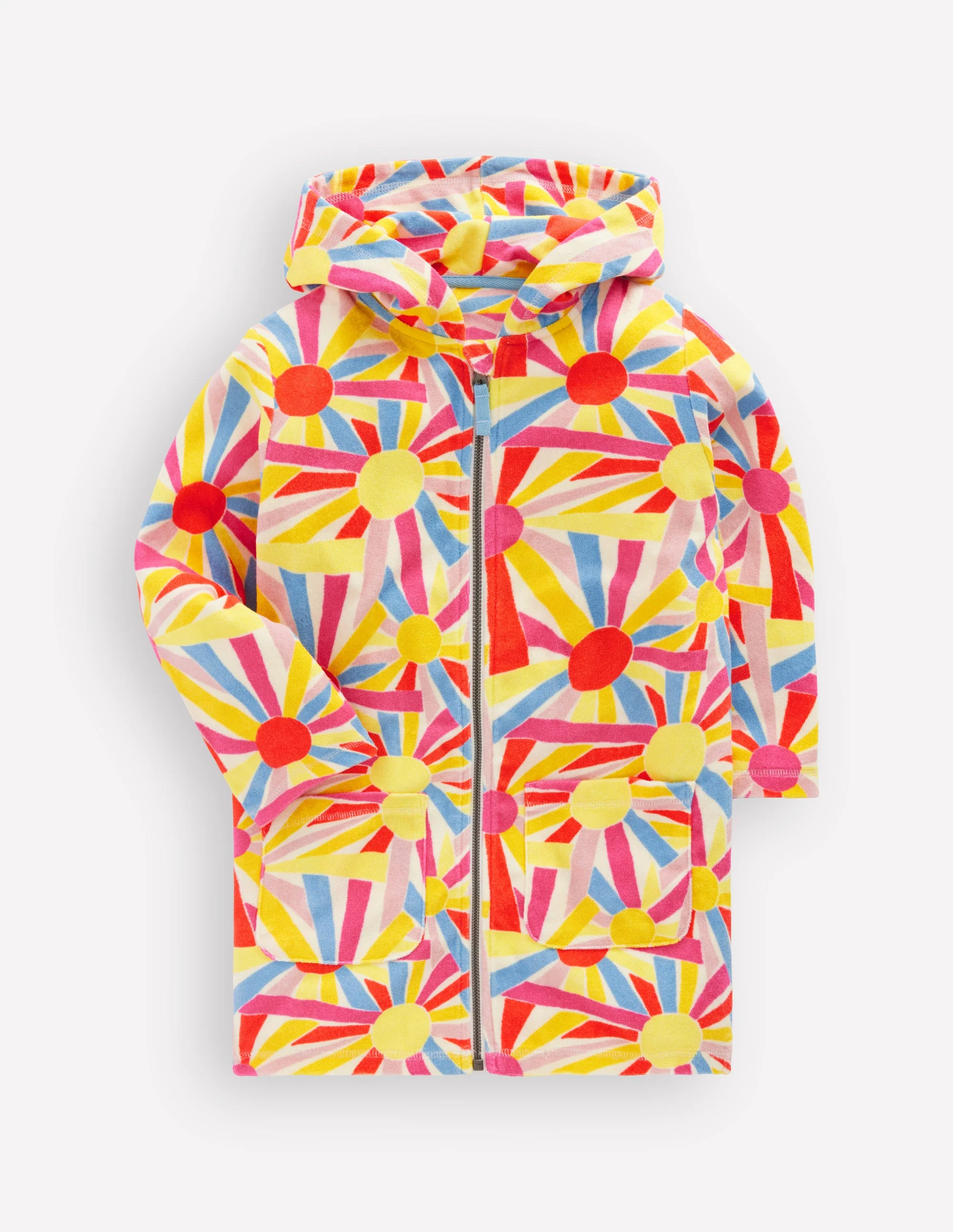 Romie Frottee-Badeponcho mit Reißverschluss-Naturweiß Sonnen - Image 3