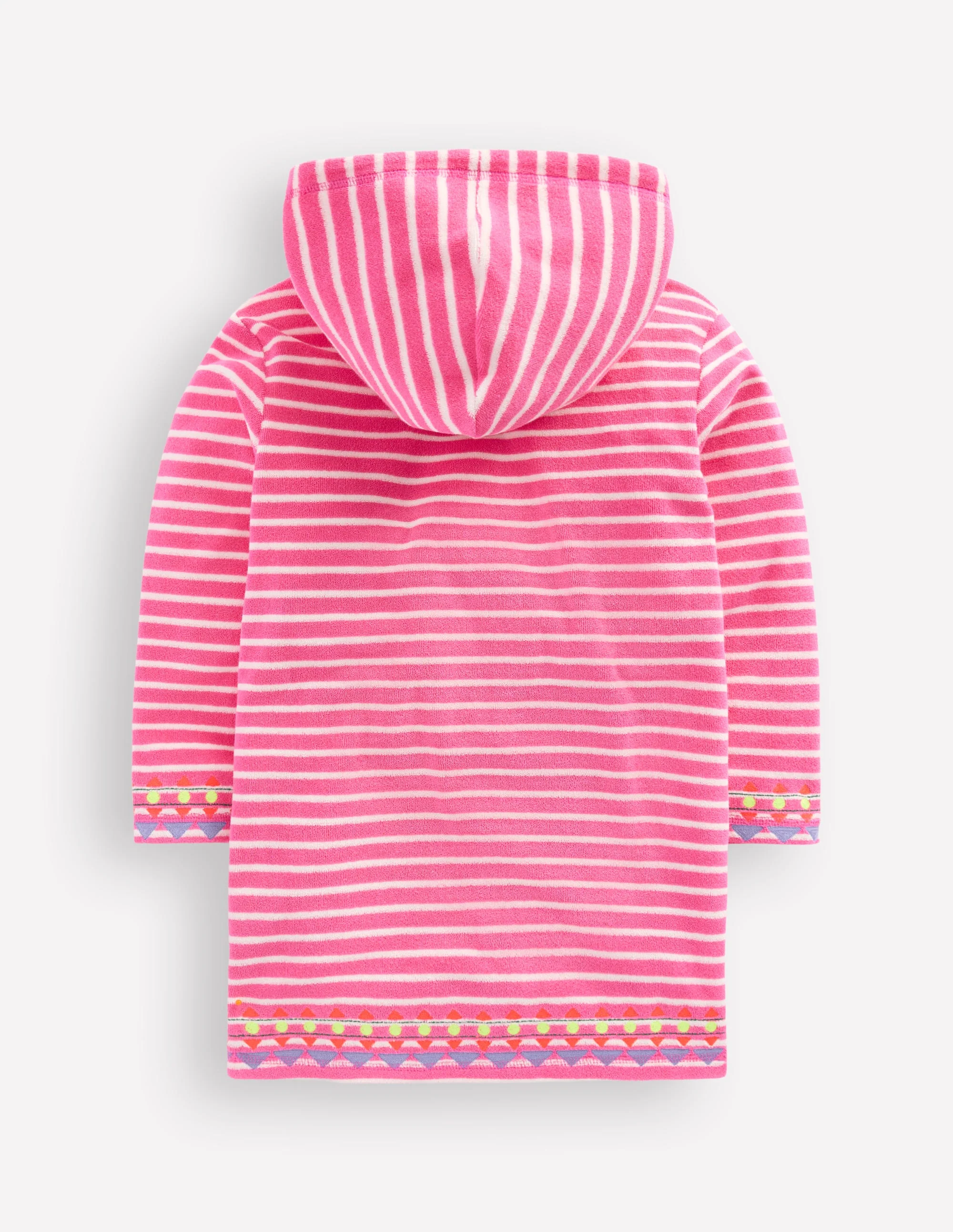 Romie Frottee-Badeponcho mit Reißverschluss-Sorbetrosa Streifen - Image 2