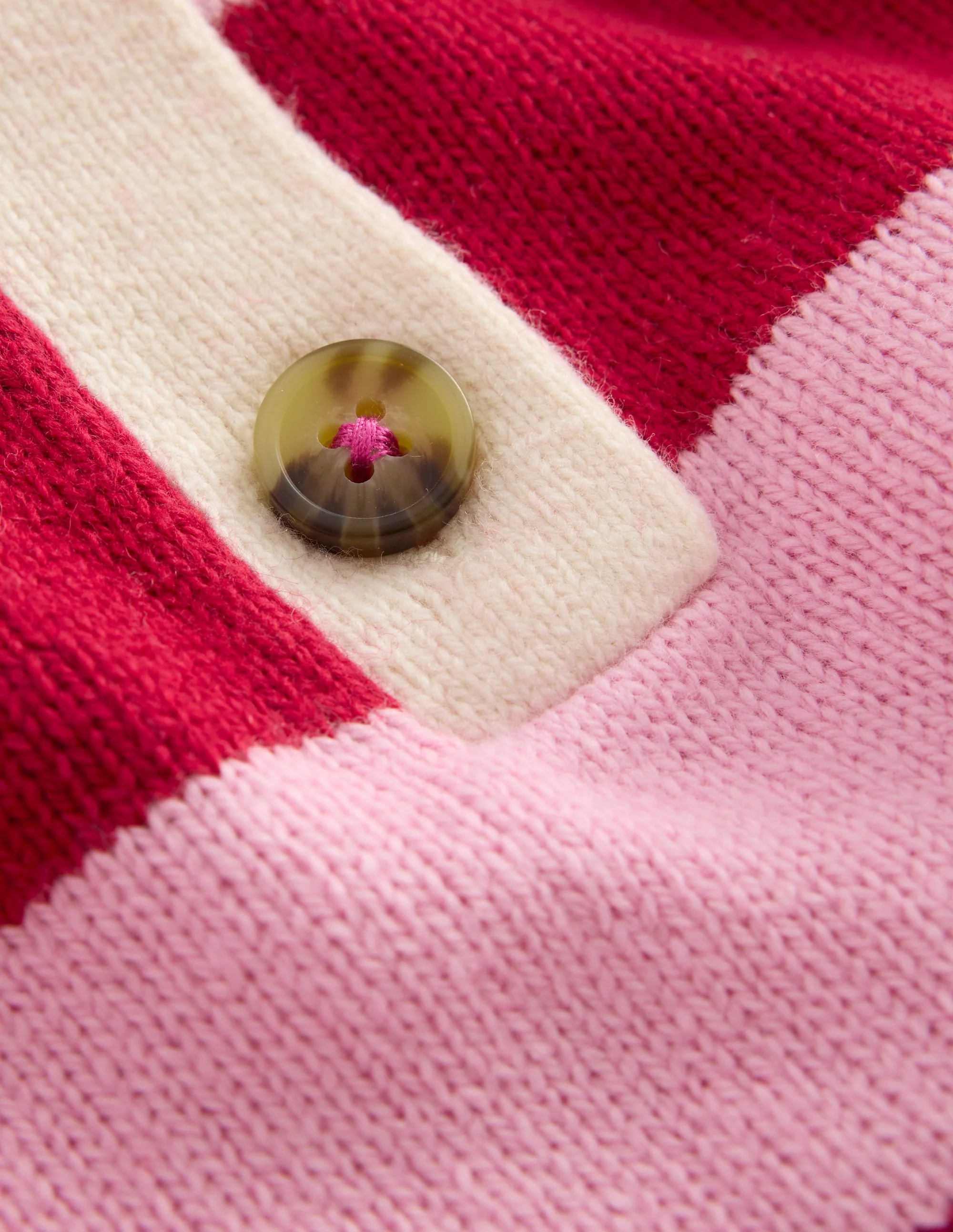 Rugby-Strickpullover-Portwein/Rosa Streifen - Image 6