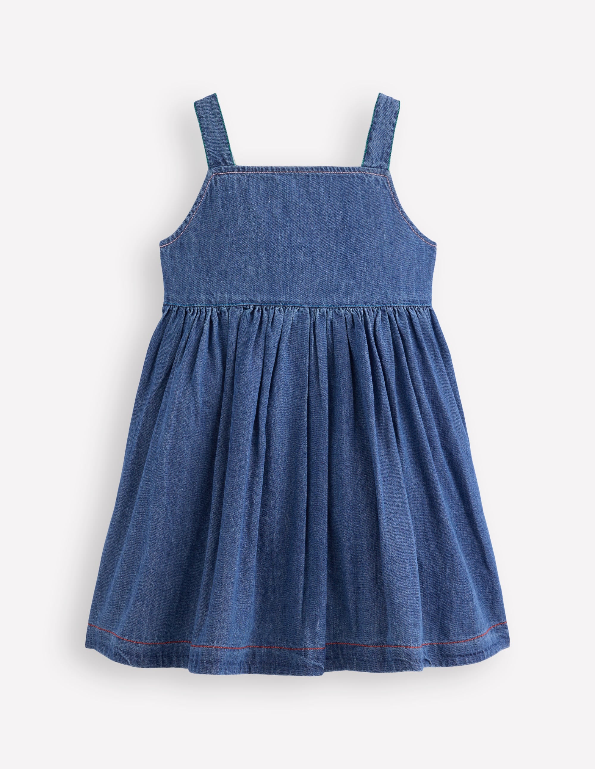 Schürzenkleid mit durchgehender Knopfleiste-Mittlere Mischung Denim - Image 2