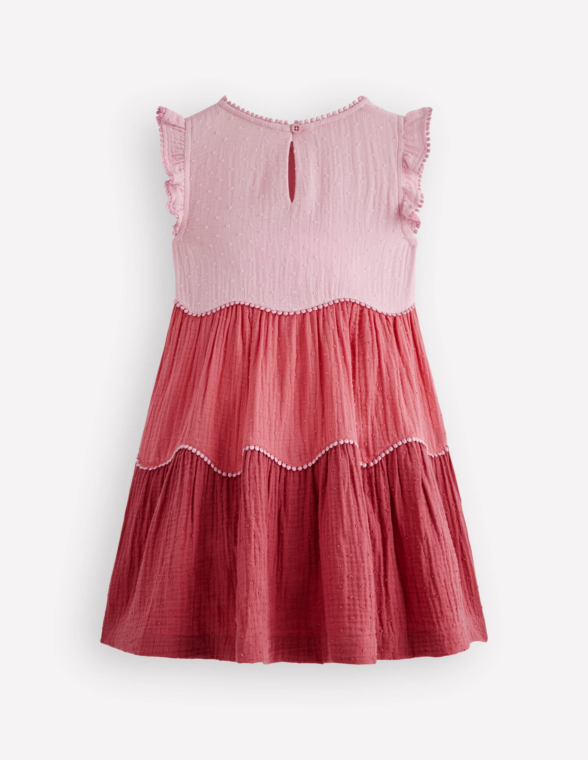 Schwingendes Doppeltuch-Kleid-Frühlingsblüten Blockfarben - Image 3