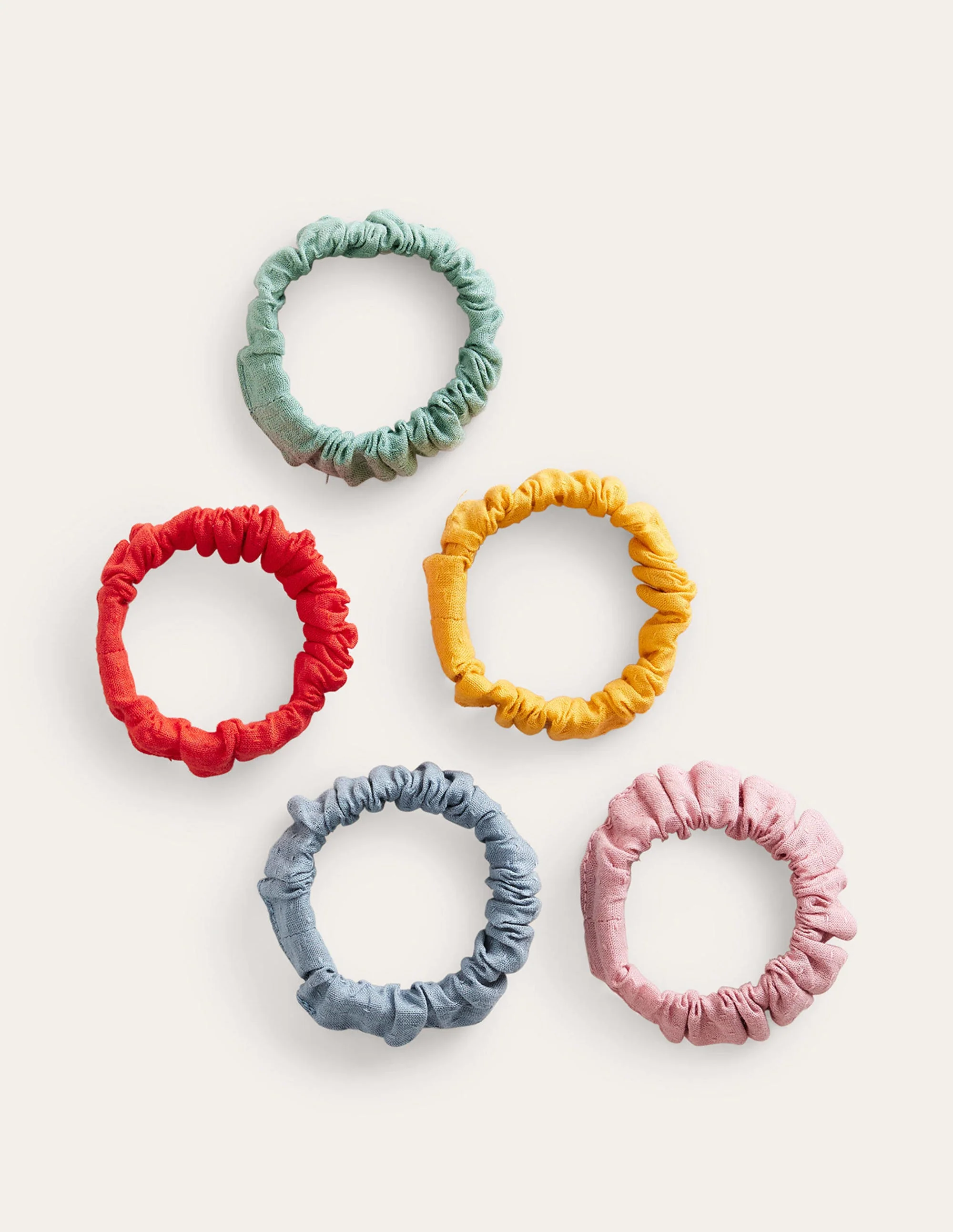 Scrunchies im 5er-Pack-Bunt Regenbogen