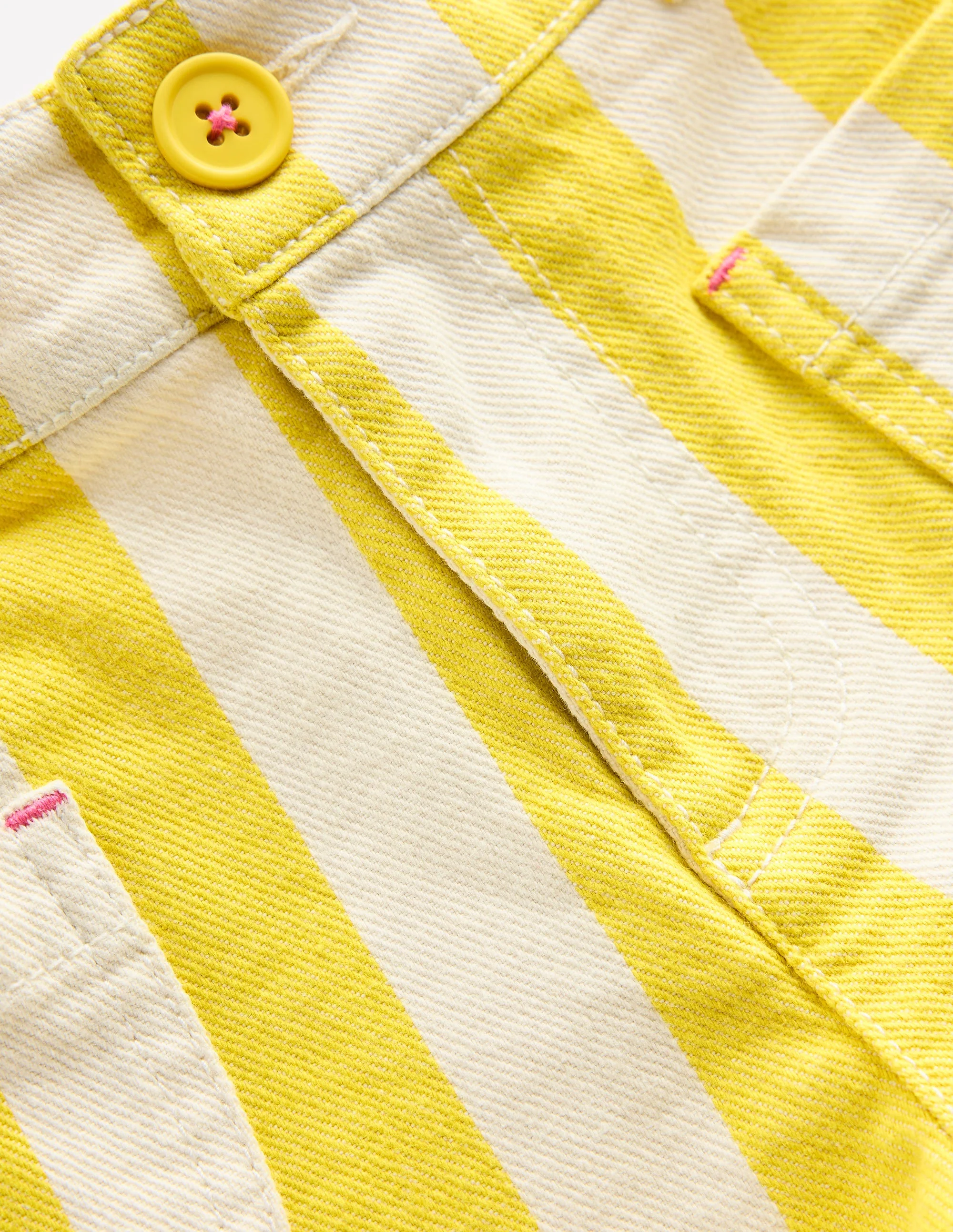 Shorts mit aufgesetzten Taschen-Ananas-Gelb Streifen - Image 3