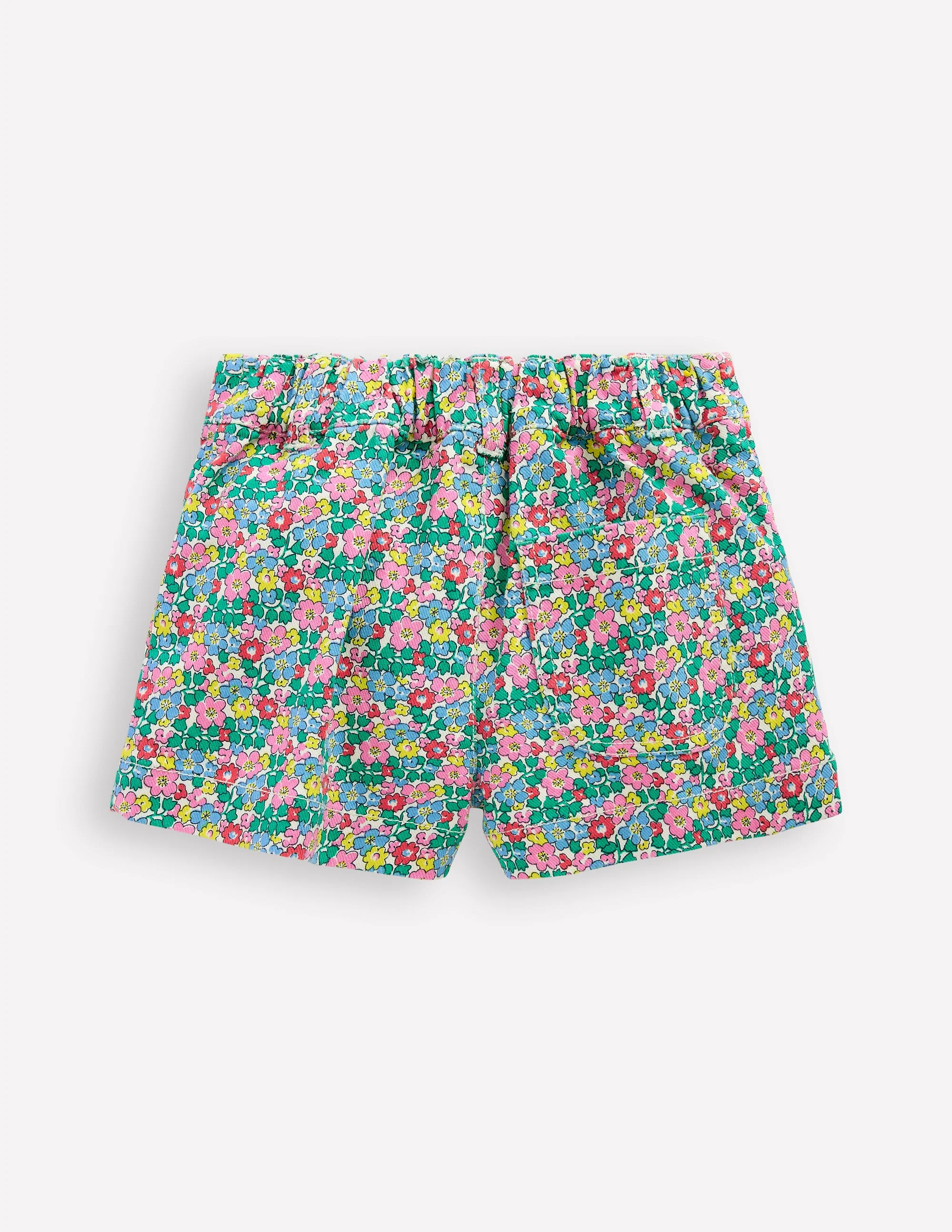 Shorts mit aufgesetzten Taschen-Bunt Blumenbeet - Image 2