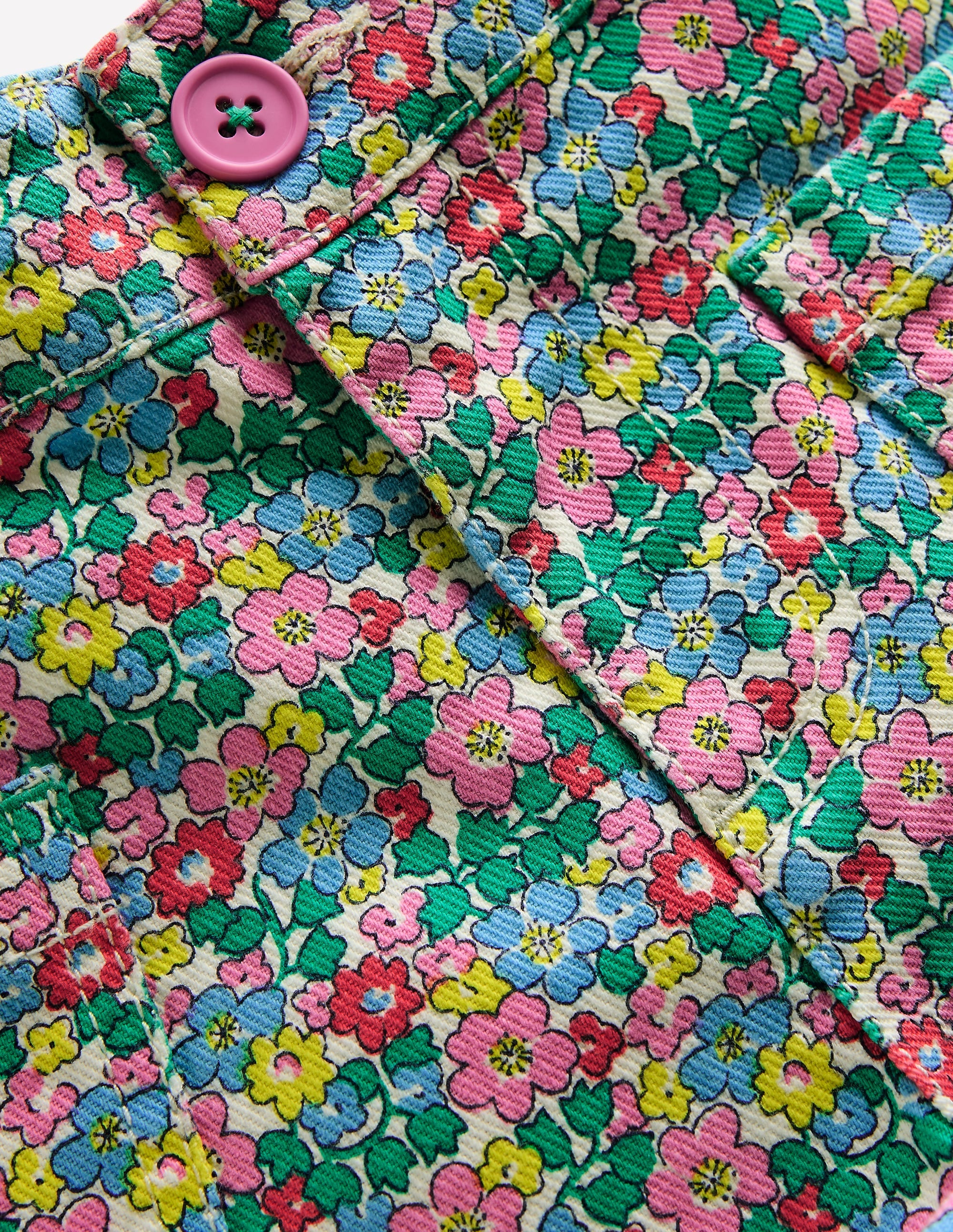 Shorts mit aufgesetzten Taschen-Bunt Blumenbeet - Image 3