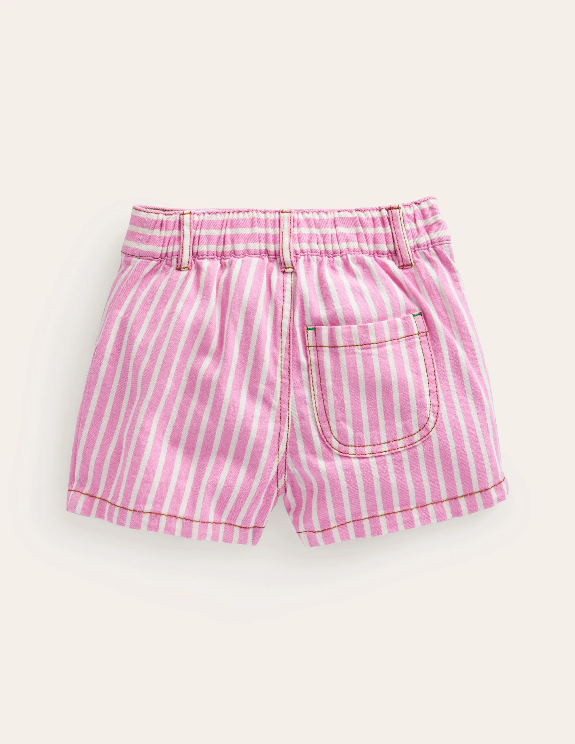 Shorts mit aufgesetzten Taschen-Rosa/Naturweiß Gestreift Tulpe - Image 2
