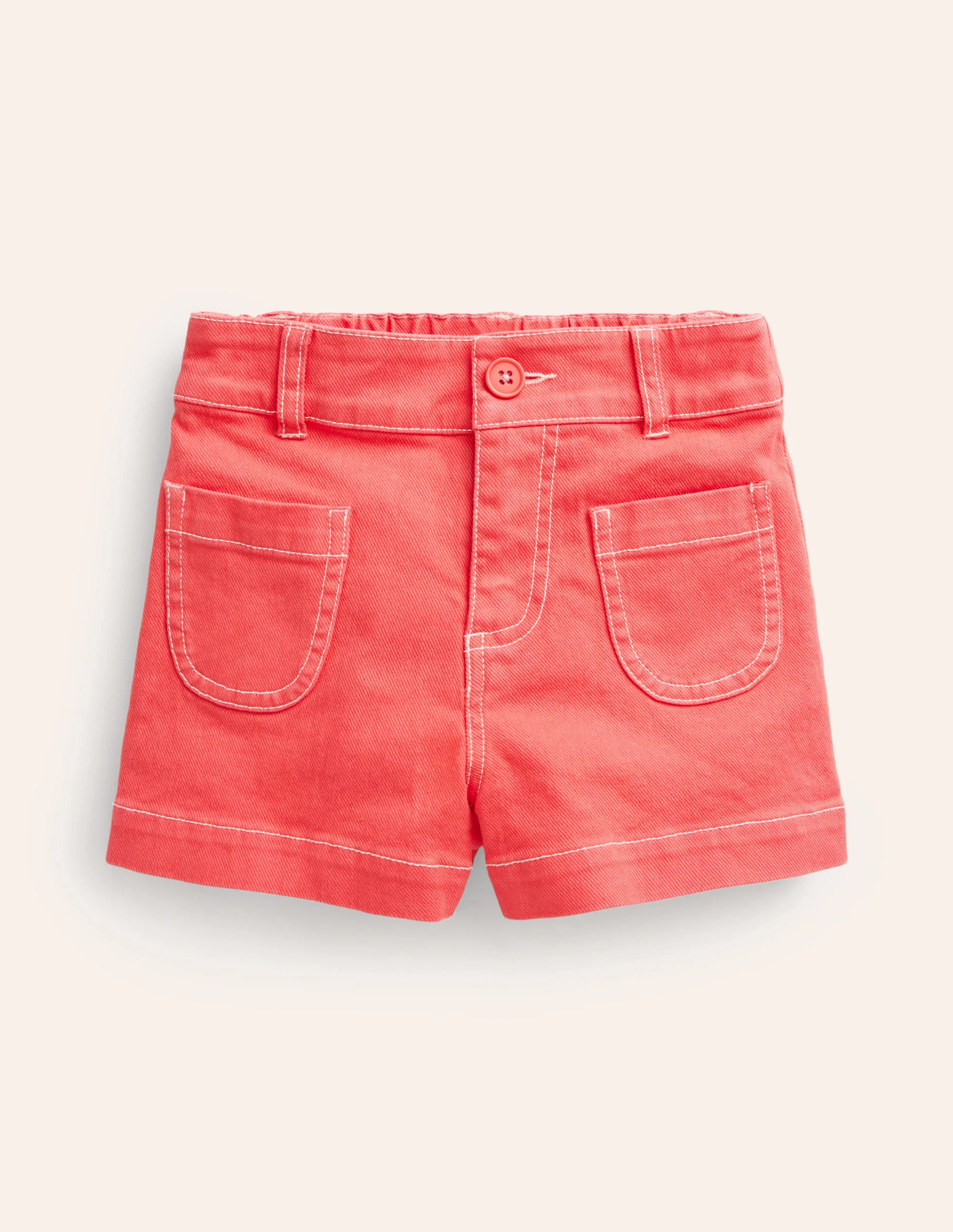 Shorts mit hohem Bund-Marmeladenrot