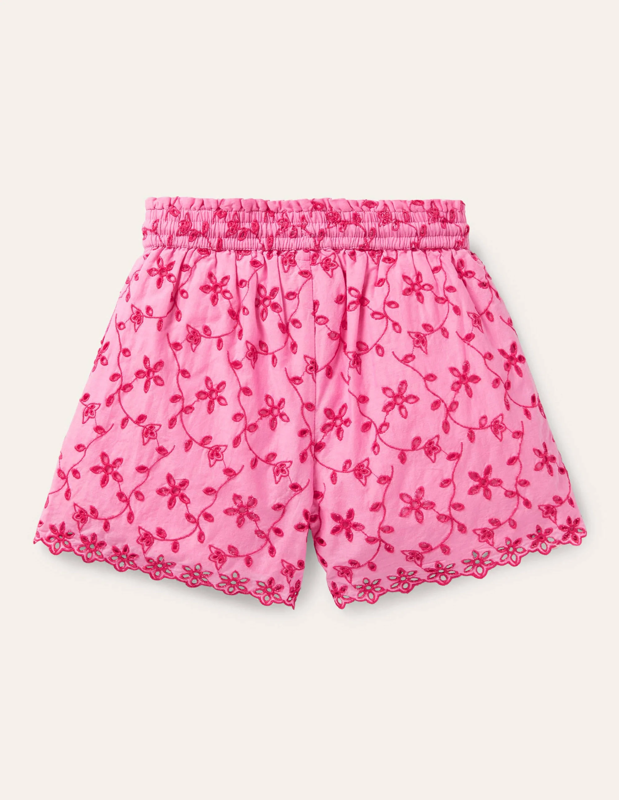 Shorts mit Lochstickerei-Helles Blütenrosa - Image 2