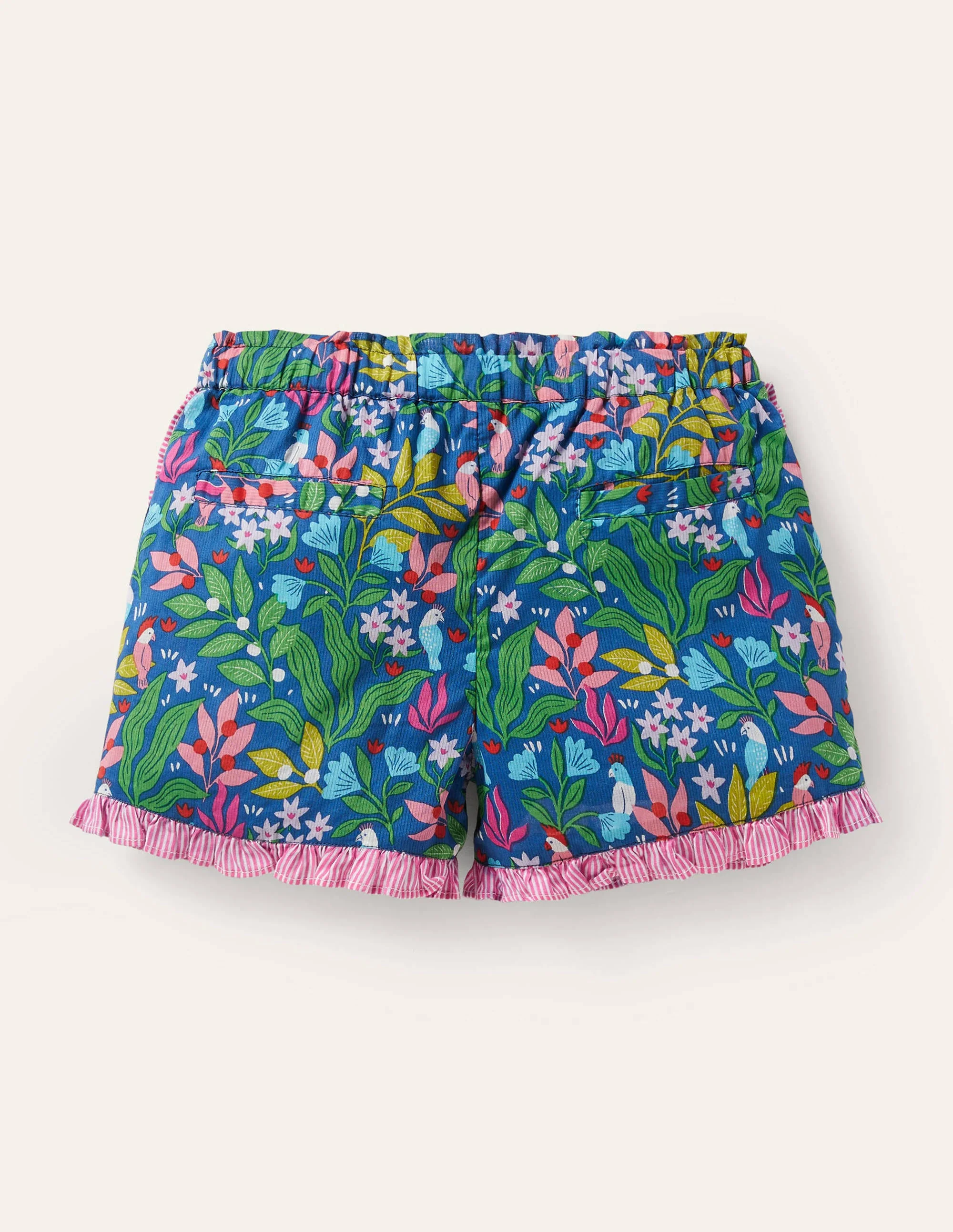 Shorts mit Mustermix und Rüschen-Venice Blue Tropical Garden - Image 2