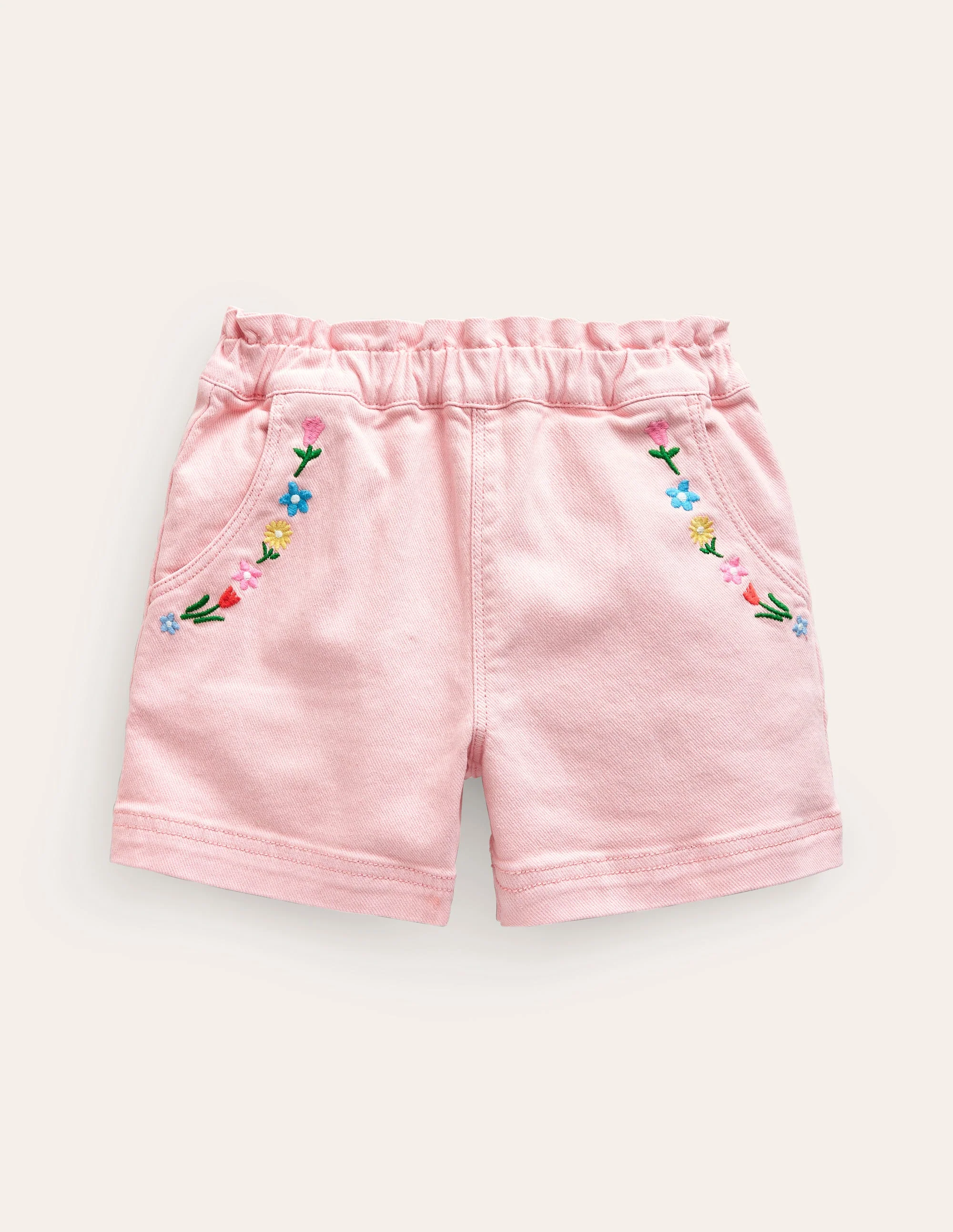 Shorts zum Hineinschlüpfen-Ballettrosa Stickerei