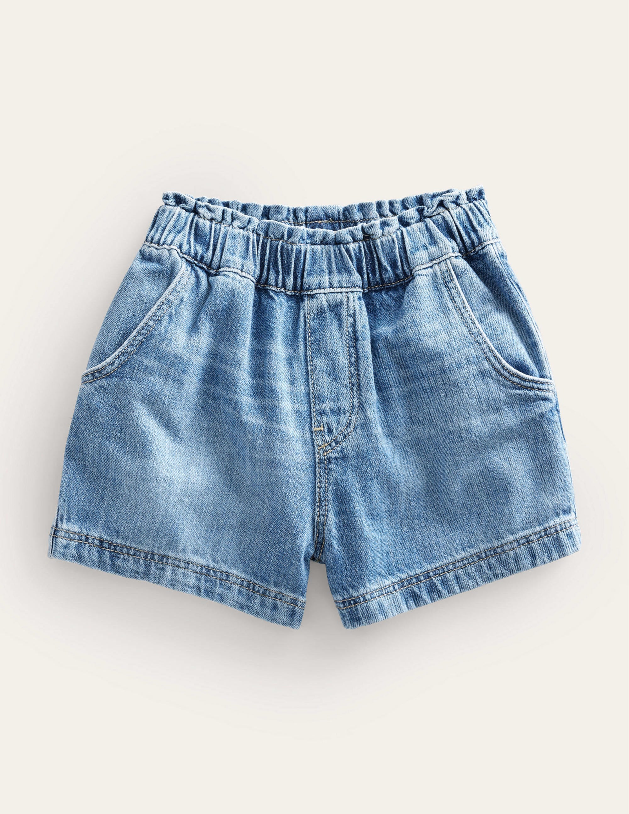 Shorts zum Hineinschlüpfen-Helles Vintageblau