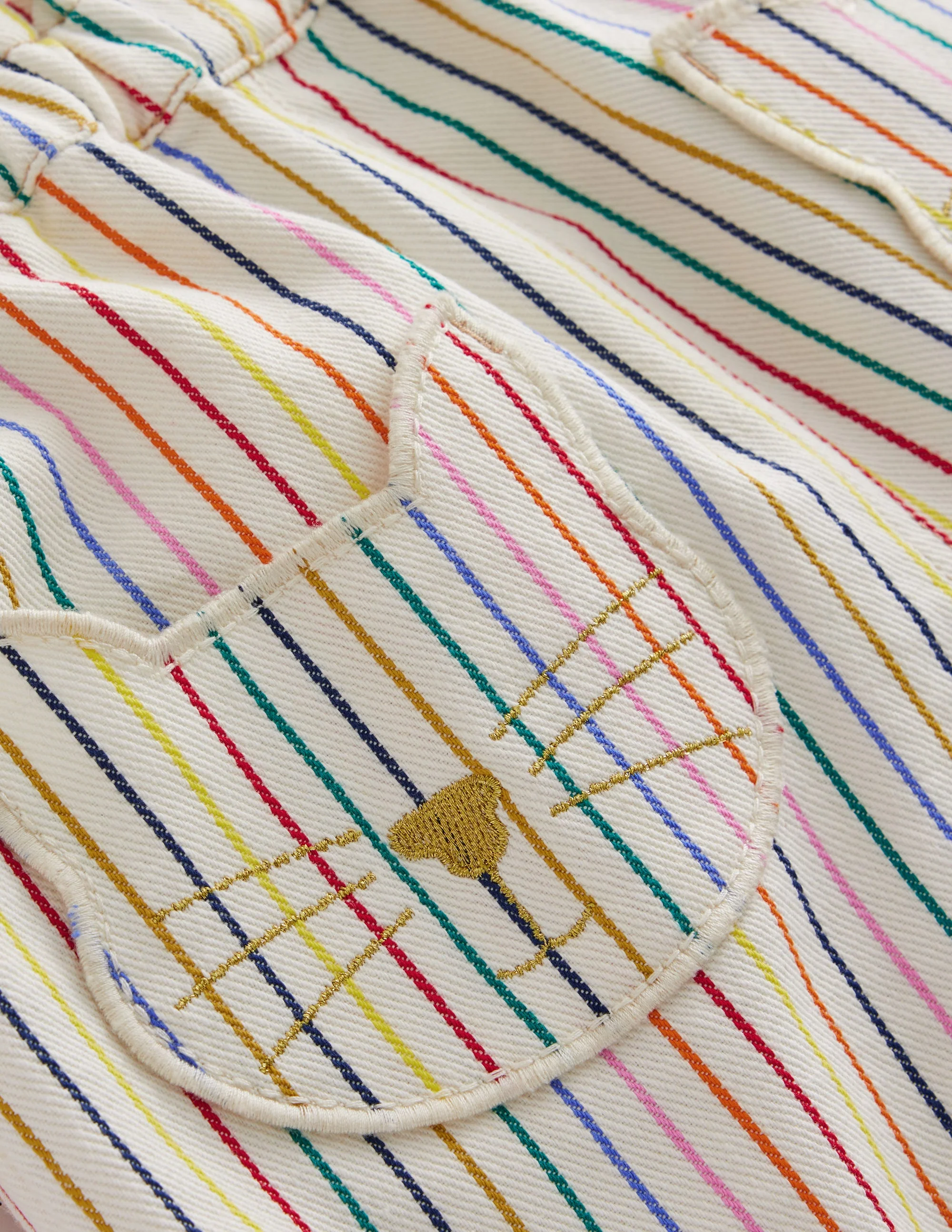 Shorts zum Hineinschlüpfen-Naturweiß Bunt Streifen - Image 3