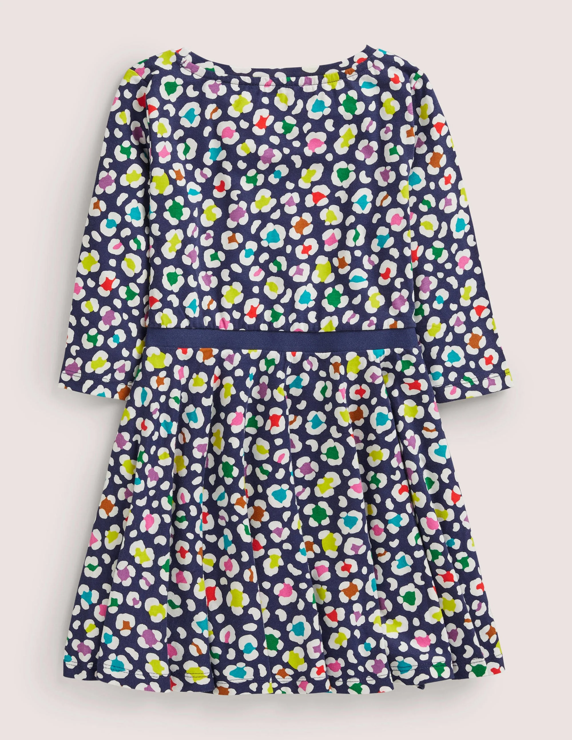 Skaterkleid mit Tellerrock-Segelblau, Leopard - Image 2