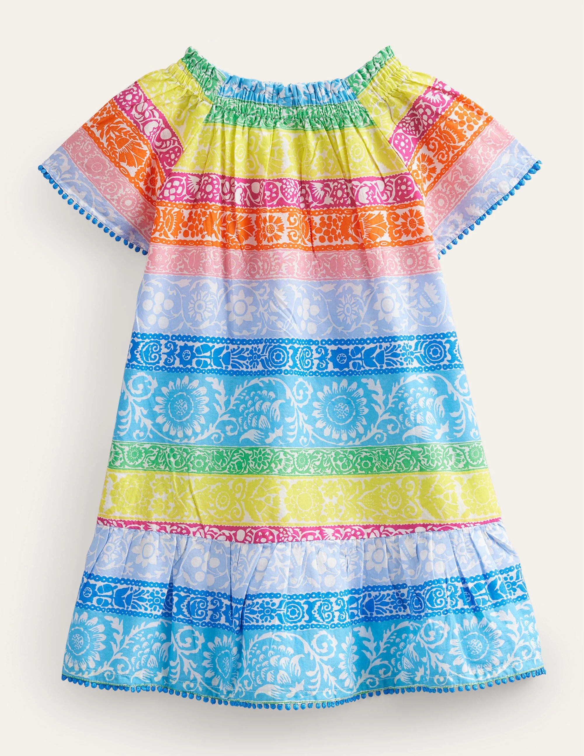 Smok-Kaftan-Naturweiß/Bunt, Tapetenstreifen - Image 2