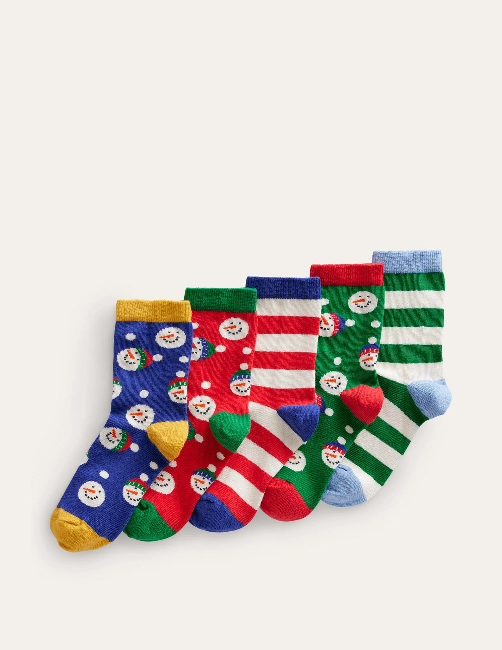 Socken im 5er-Pack-Festlich Streifen