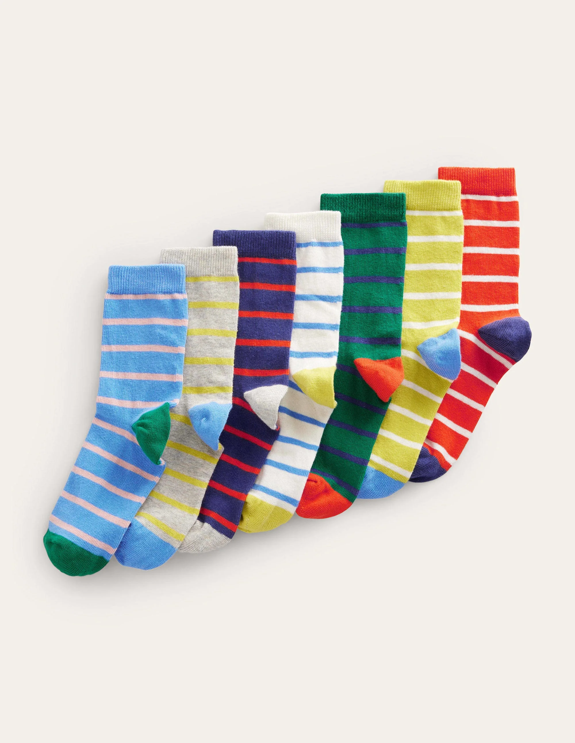 Socken im 7er-Pack-Bretonstreifen