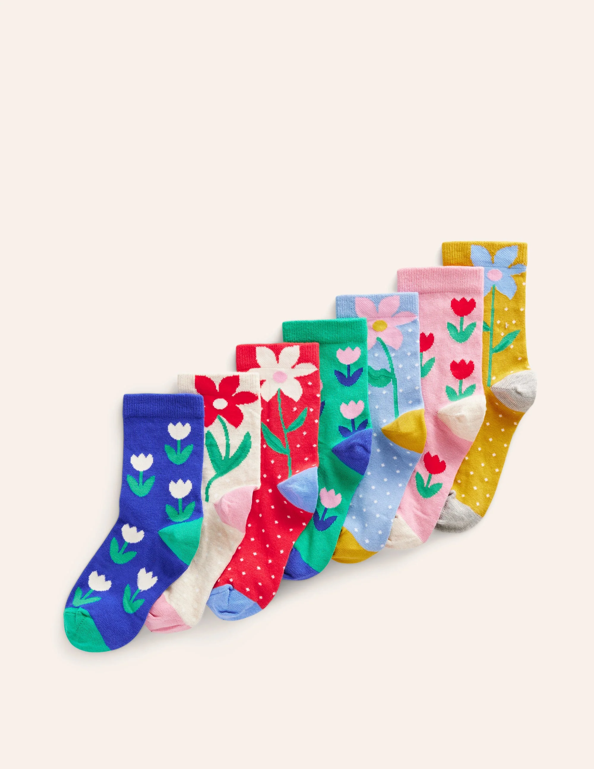 Socken im 7er-Pack-Bunt Blumen