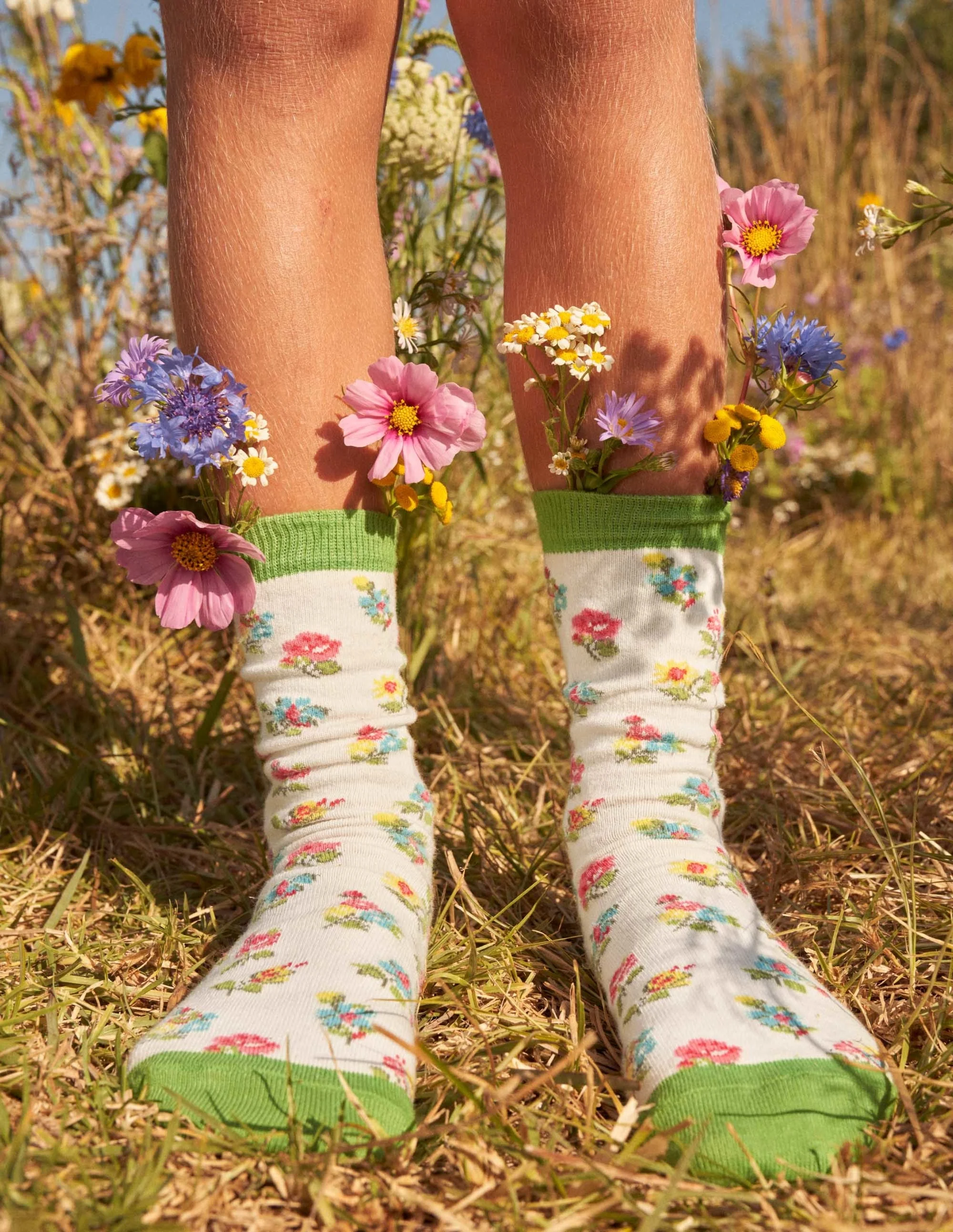 Socken im 7er-Pack-Bunt, Blumen und Tiere - Image 4
