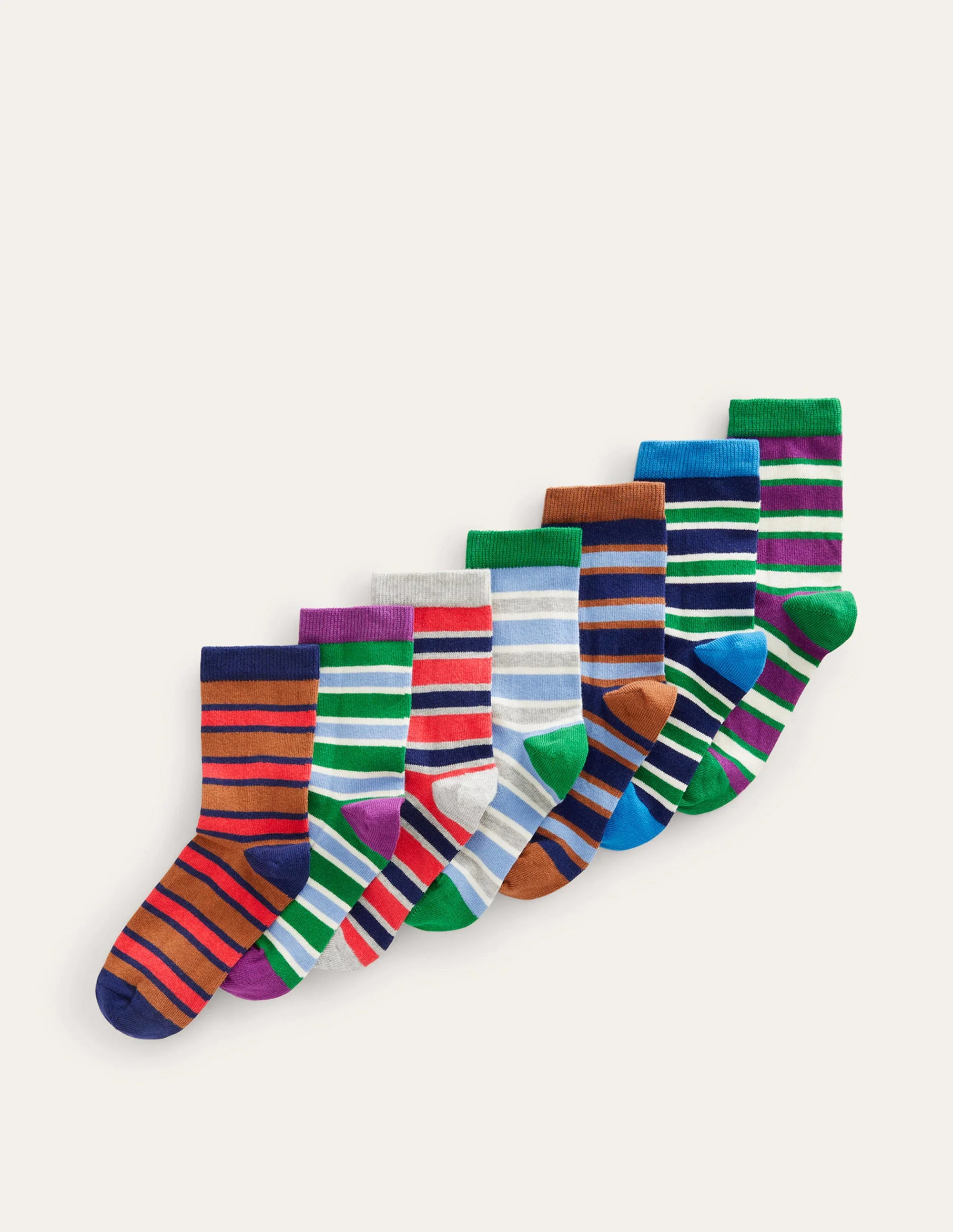 Socken im 7er-Pack-Royalblau Bunt Gestreift