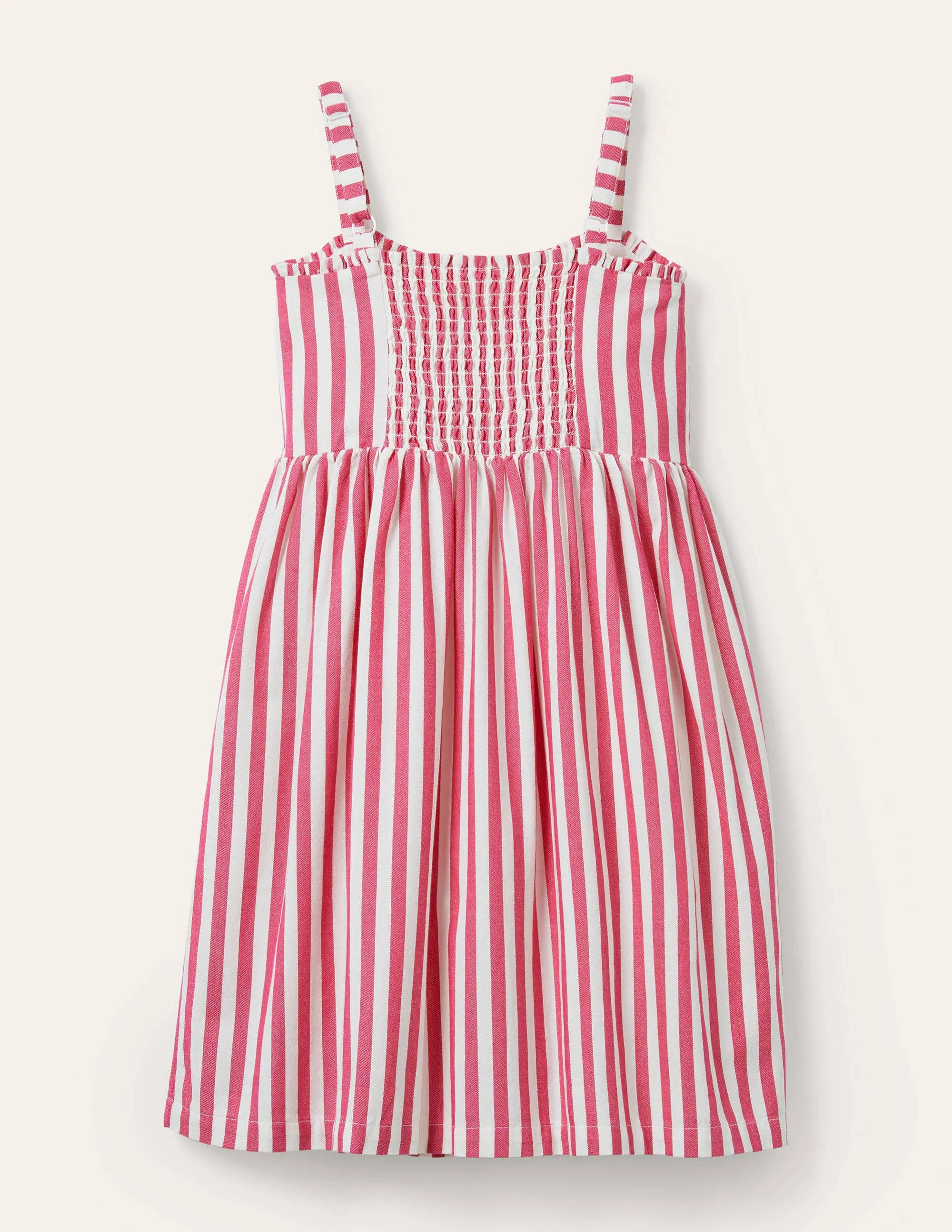 Sommerkleid mit durchgängiger Knopfleiste-Pink/Naturweiß - Image 2