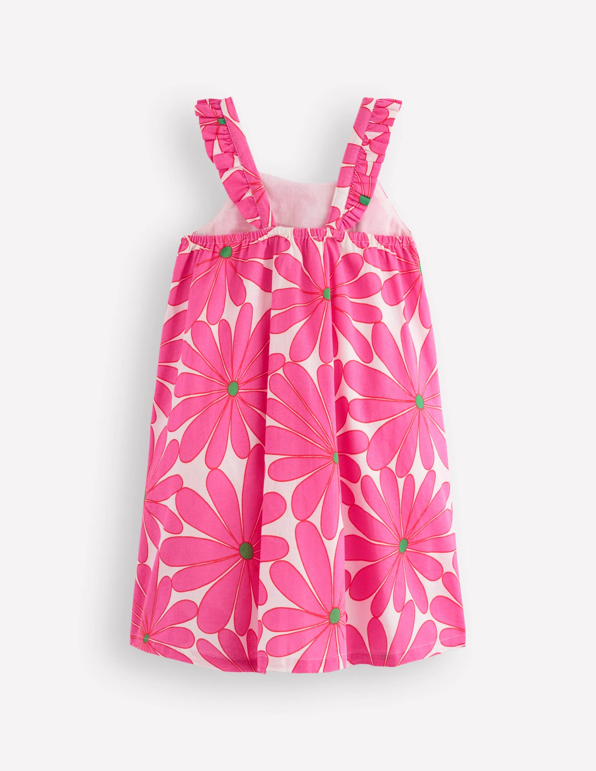Sommerkleid mit Rüschenträgern-Festivalrosa Riesengänseblümchen - Image 2