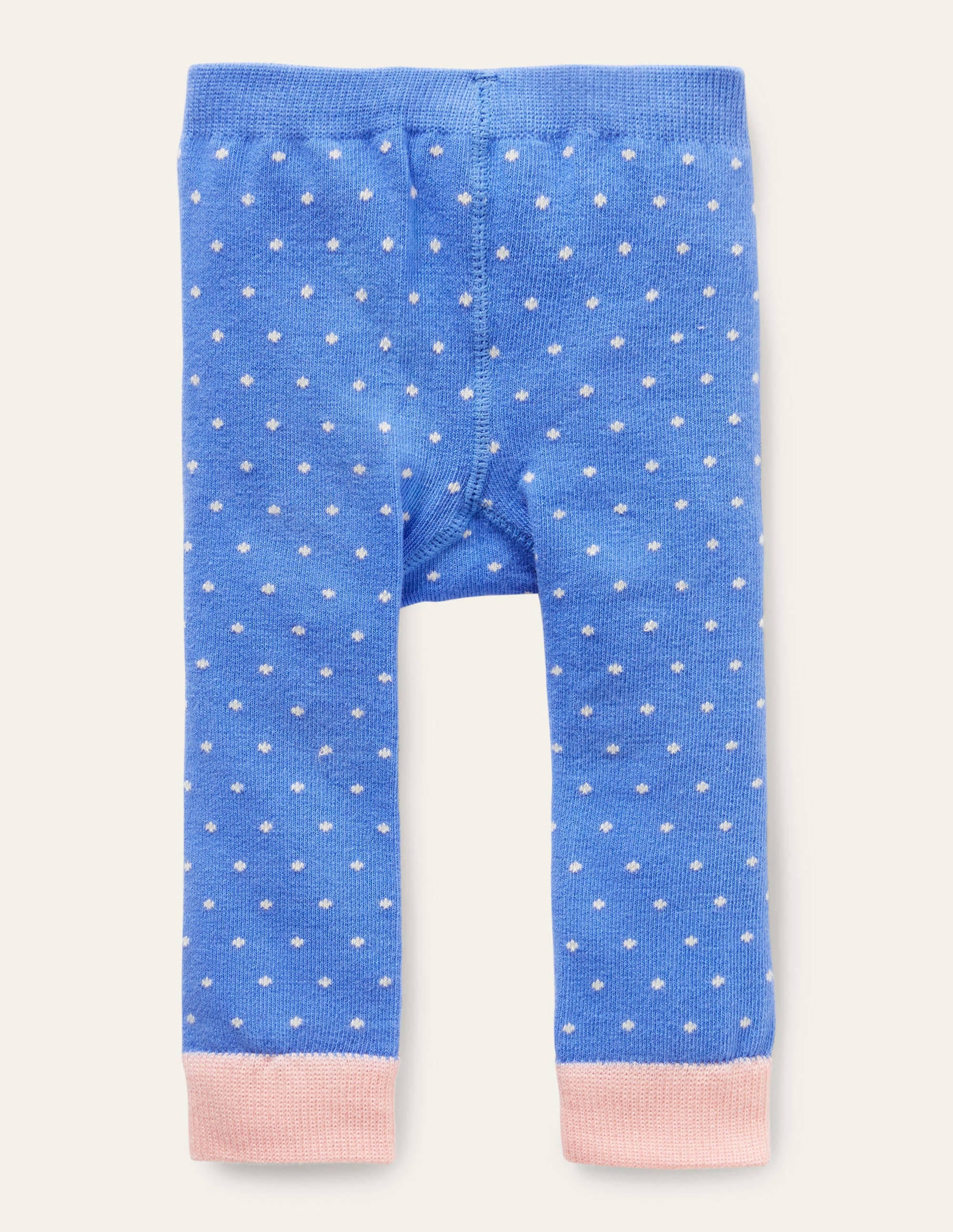 Strick-Leggings (Mädchen)-Helles Glockenblumenblau, Küken
