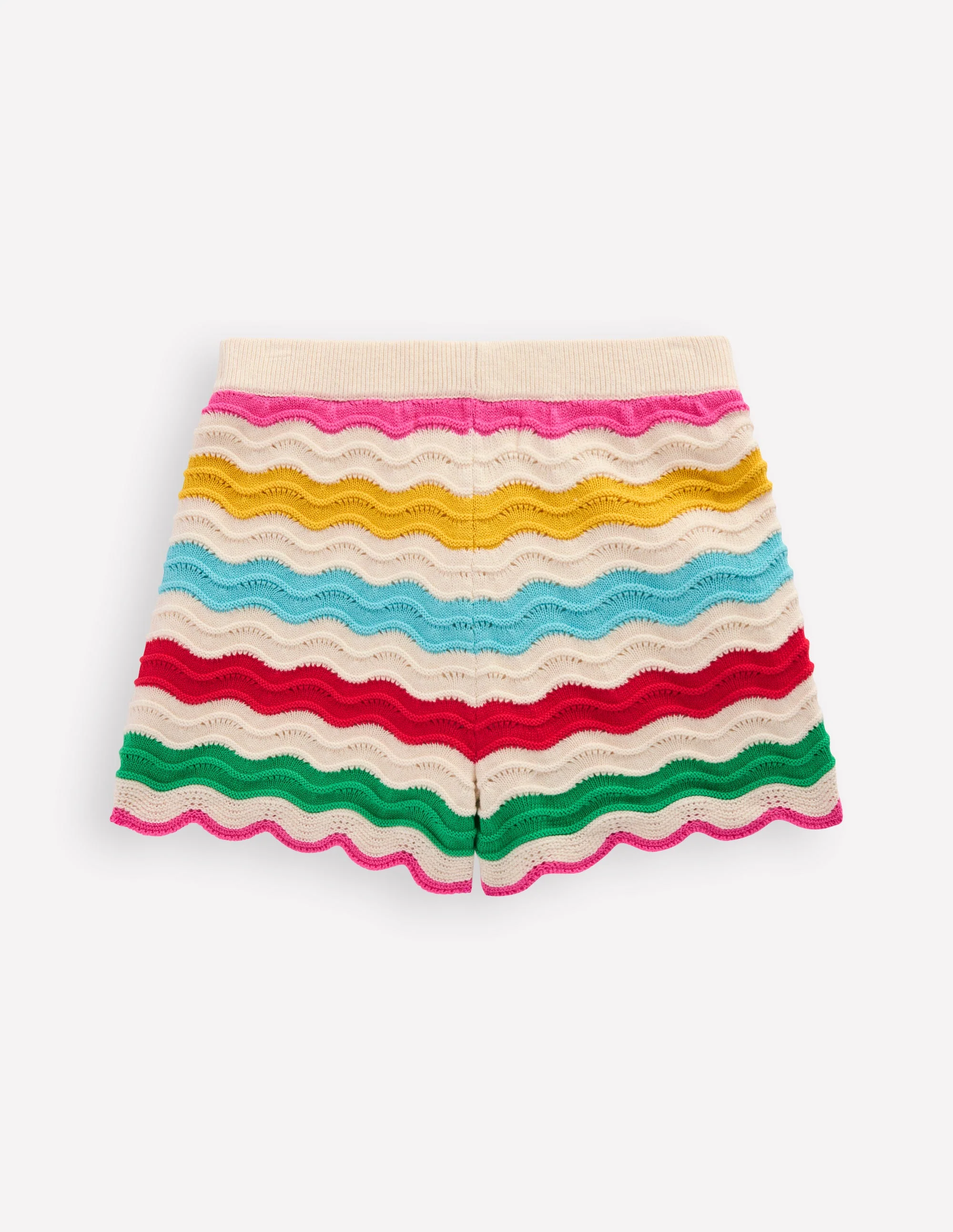 Strick-Shorts-Naturweiß Bunt Regenbogen - Image 2