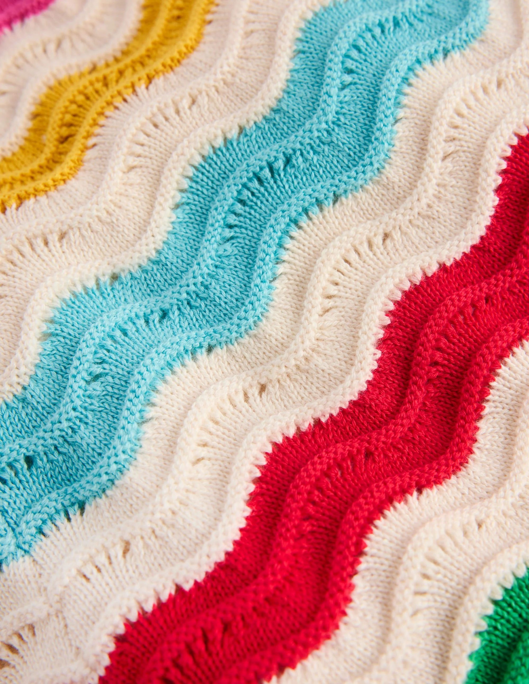 Strick-Shorts-Naturweiß Bunt Regenbogen - Image 3
