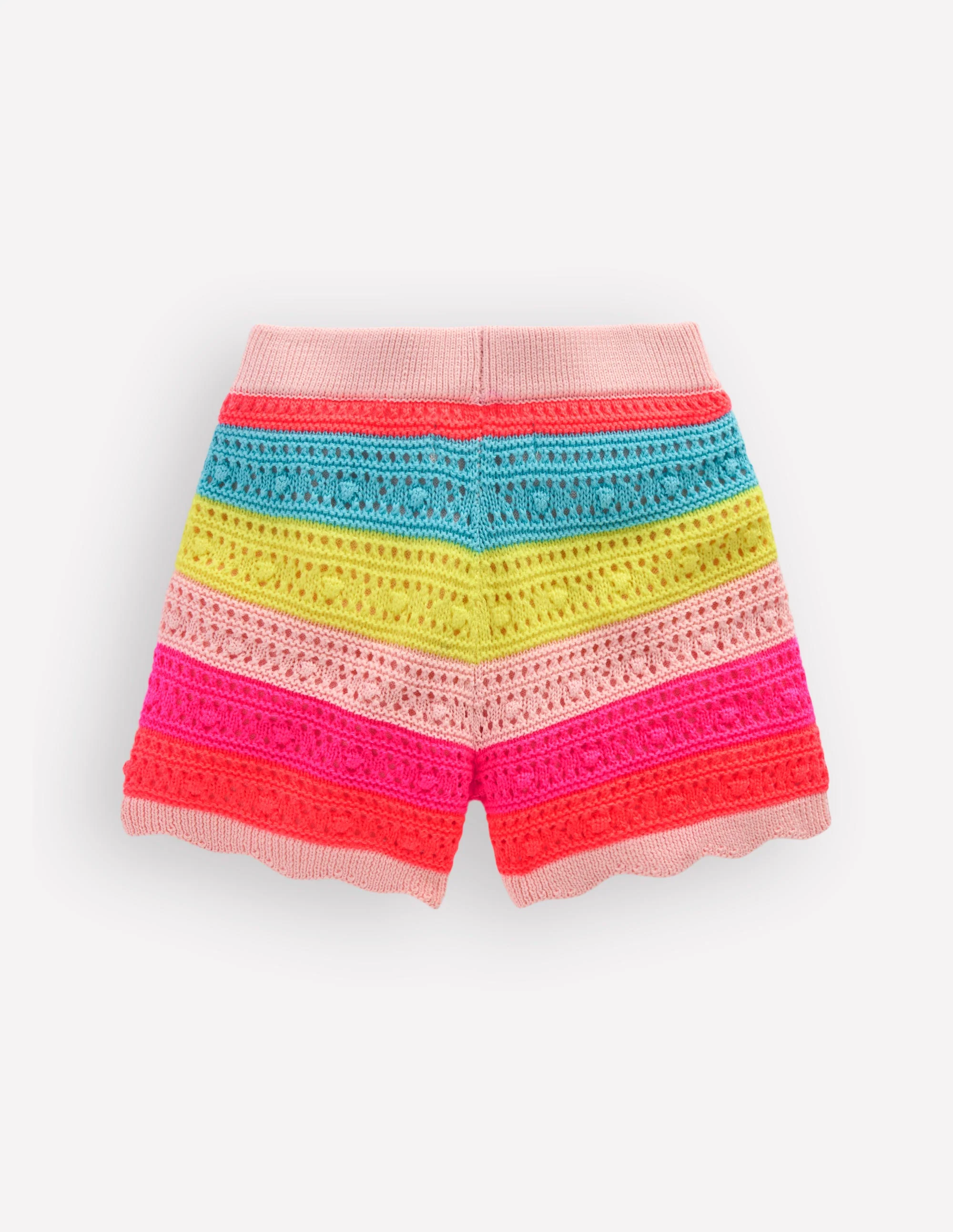 Strick-Shorts-Neon Bunt Streifen - Image 2